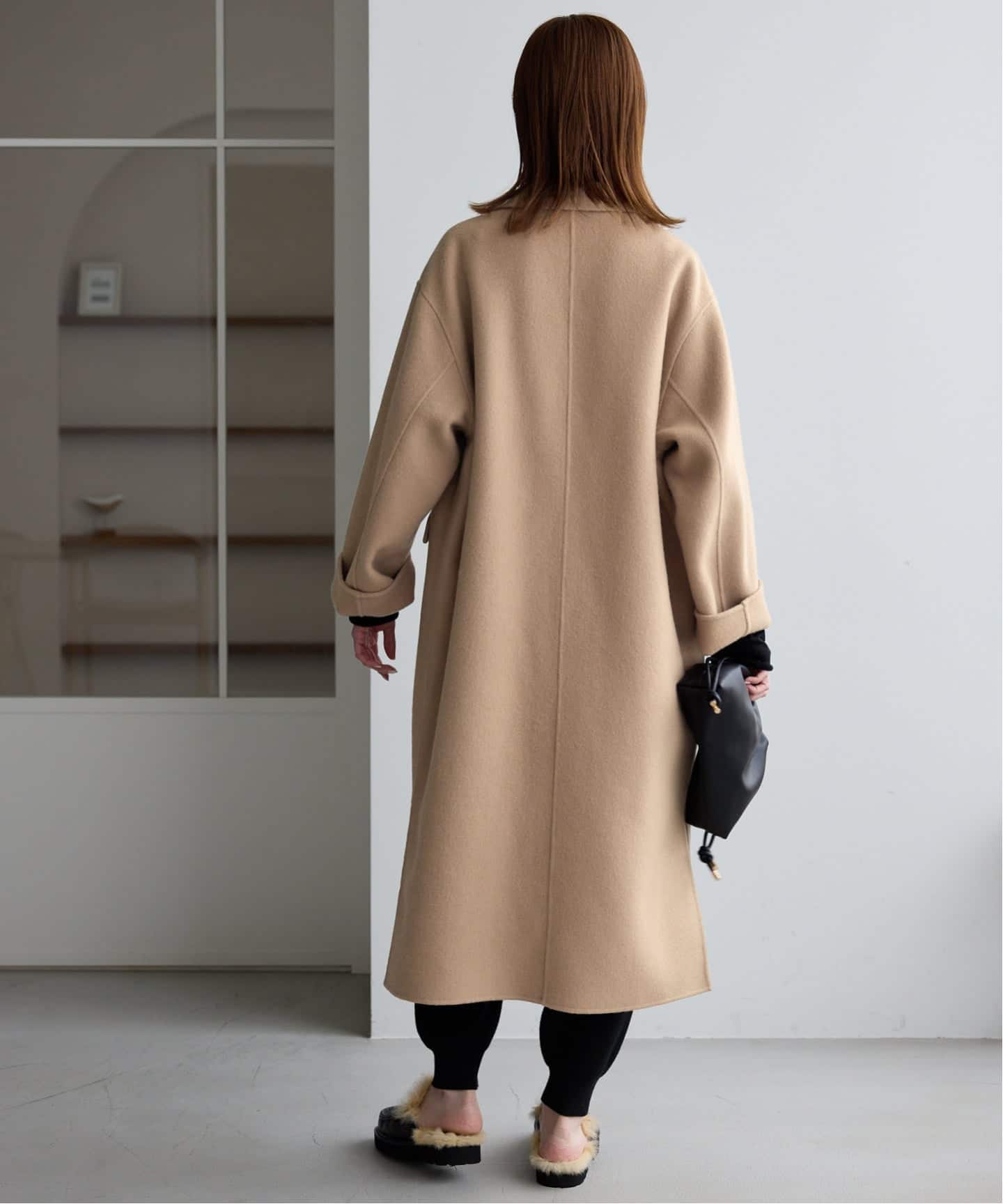 美品　IENA ダブルフェイスリバーシブルチェスターコート 36 シリーズあり/追加予約》souple woolダブルフェイスチェスターコート