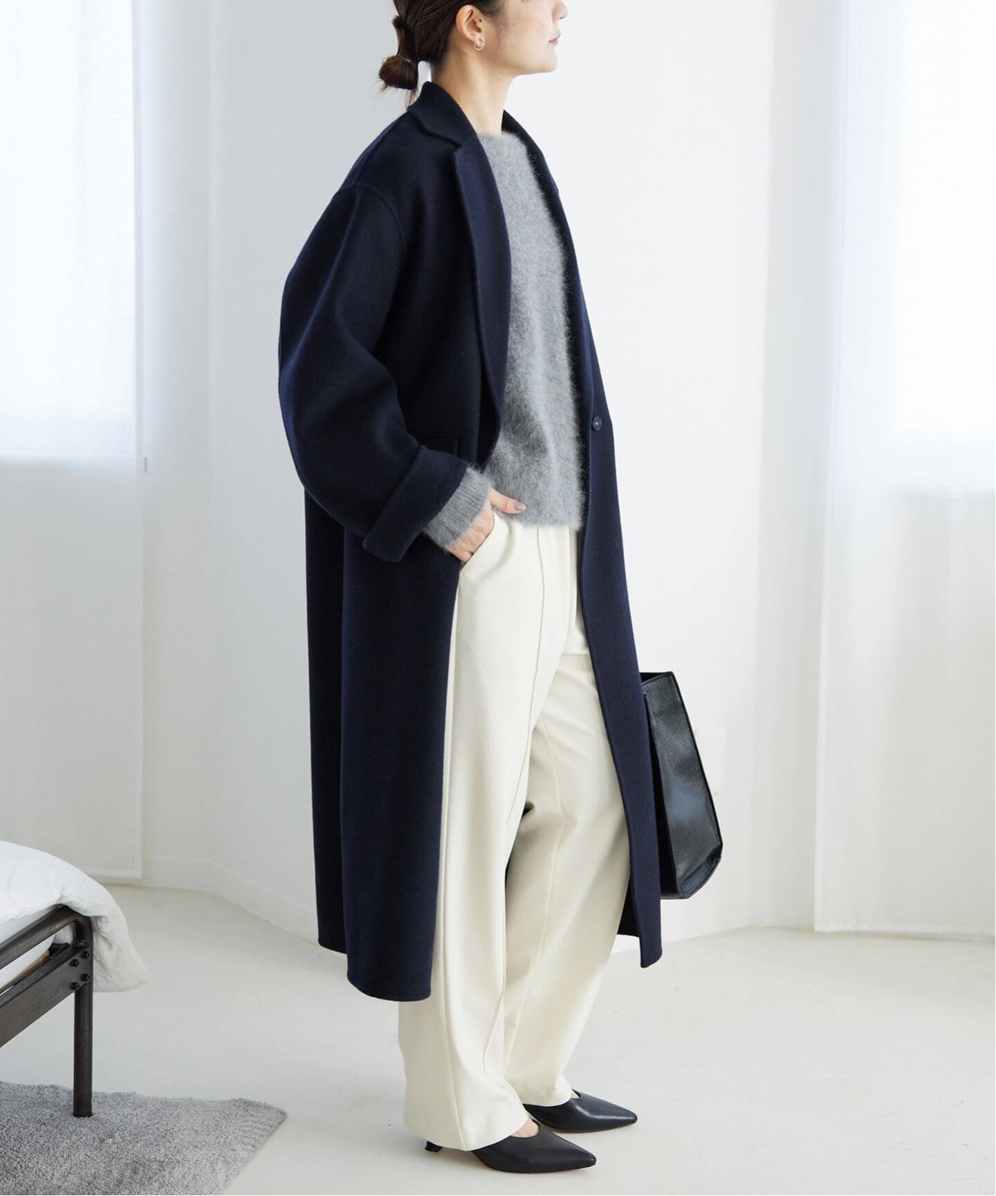 シリーズあり/追加予約》souple woolダブルフェイスチェスターコート 