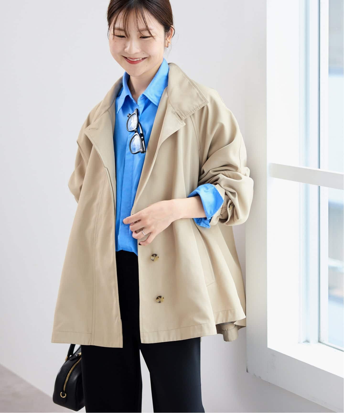 Slobe iena テントラインショートコート　ベージュ 中古・古着通販】SLOBE IENA (スローブ イエナ) テントライン