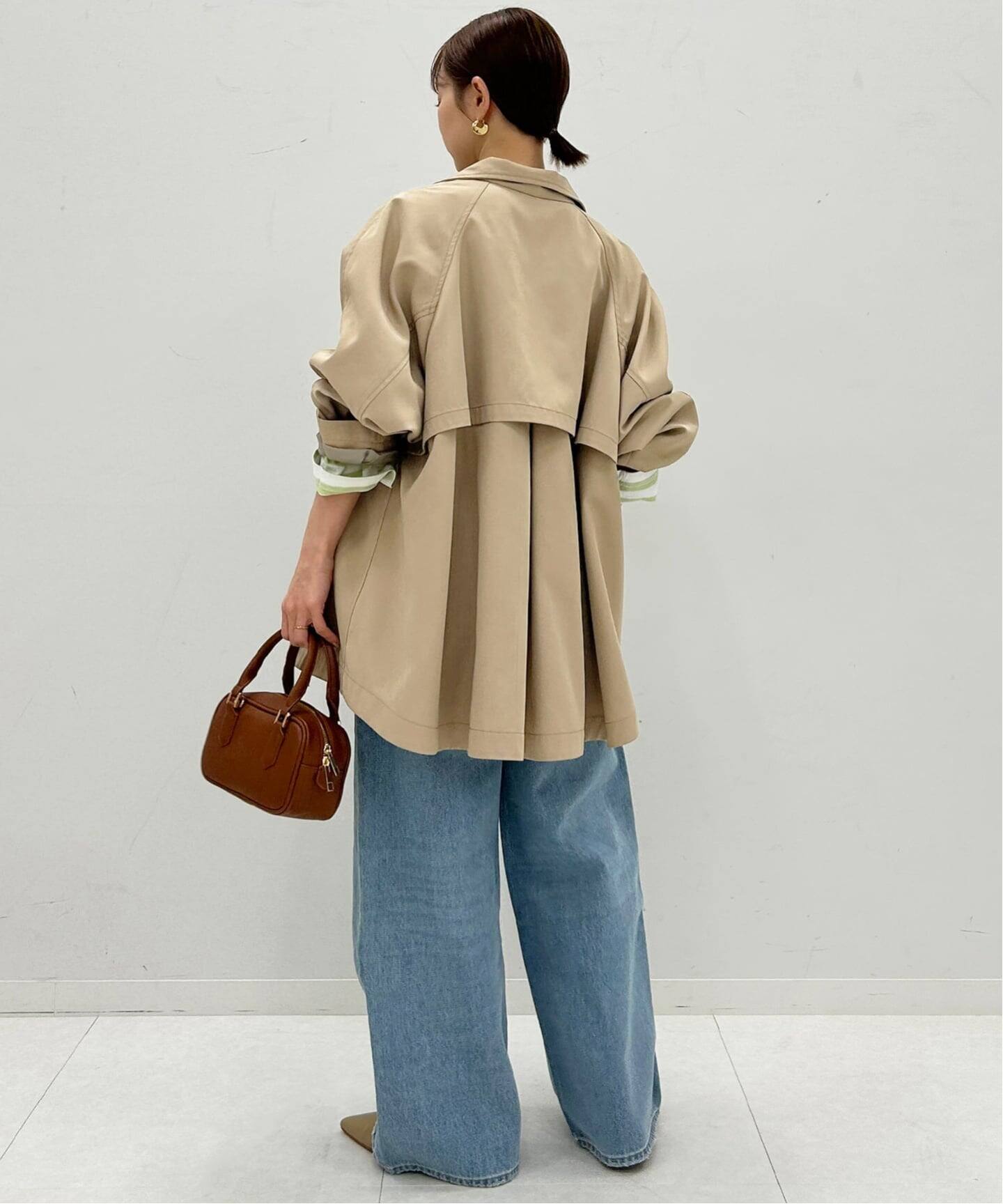 スローブイエナ　撥水テントラインコート　ベージュ スローブ イエナ SLOBE IENA 《WEB限定/追加2予約》撥水テント