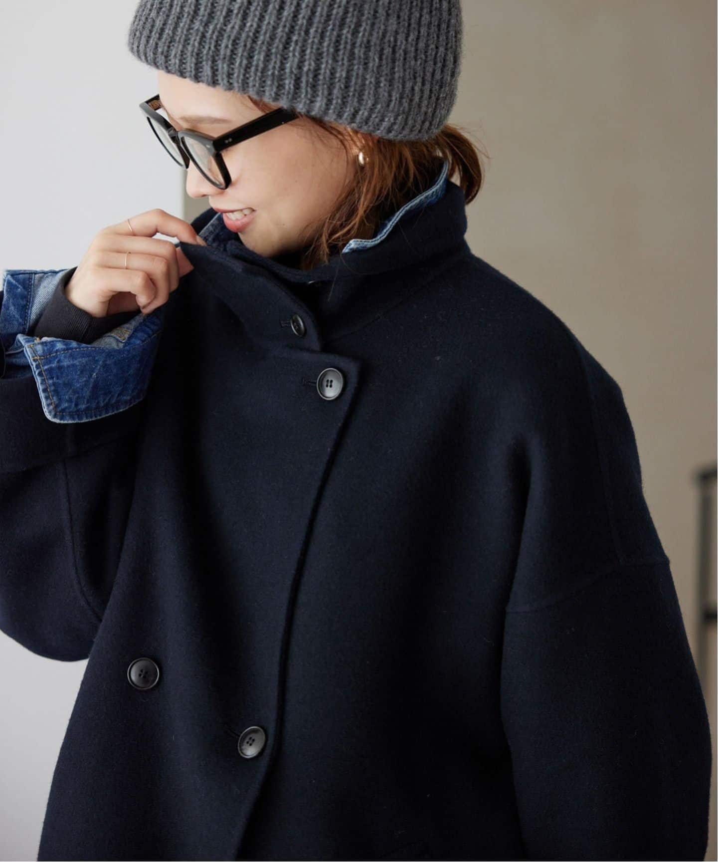 WEB限定/追加予約2》souple woolダブルフェイススタンドコート（その他