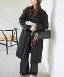 《WEB限定/追加》中綿ストール付きノーカラーコート