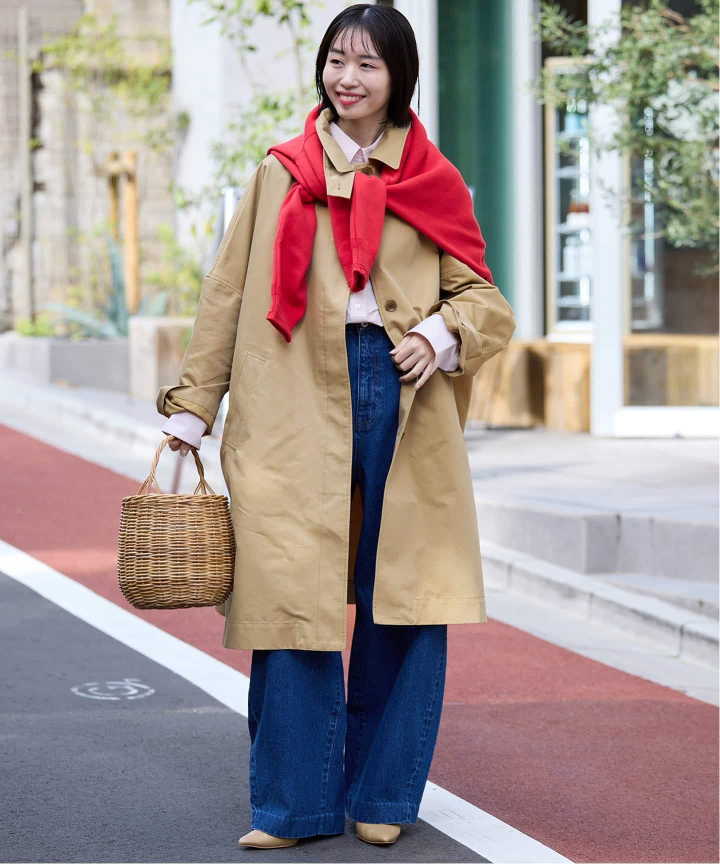 ネイビーのみWEB限定/予約》ドルマンスリーブコート（ステンカラー