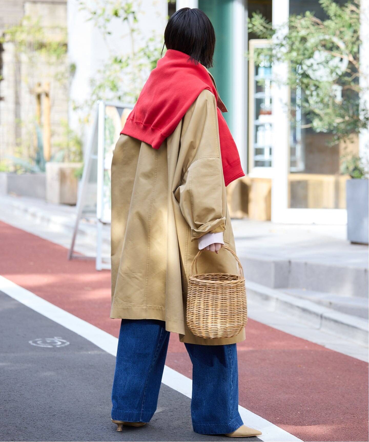 ネイビーのみWEB限定》ドルマンスリーブコート（ステンカラーコート