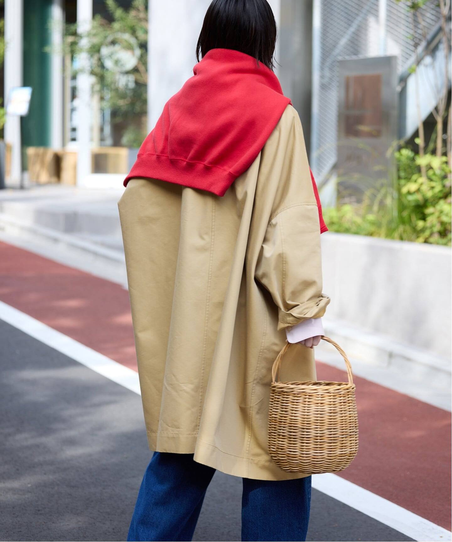 ネイビーのみWEB限定》ドルマンスリーブコート（ステンカラーコート