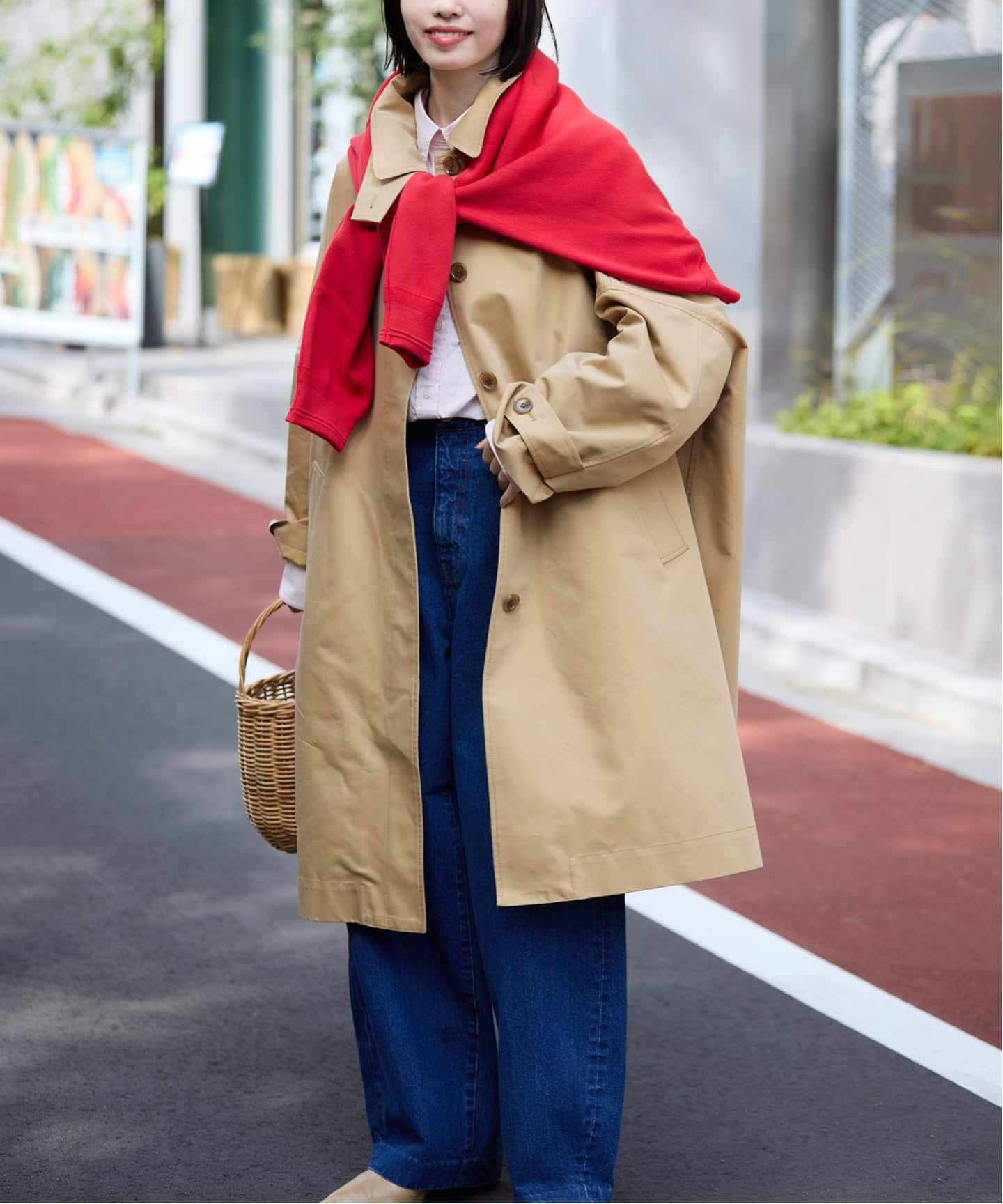 ネイビーのみWEB限定/予約》ドルマンスリーブコート（ステンカラー