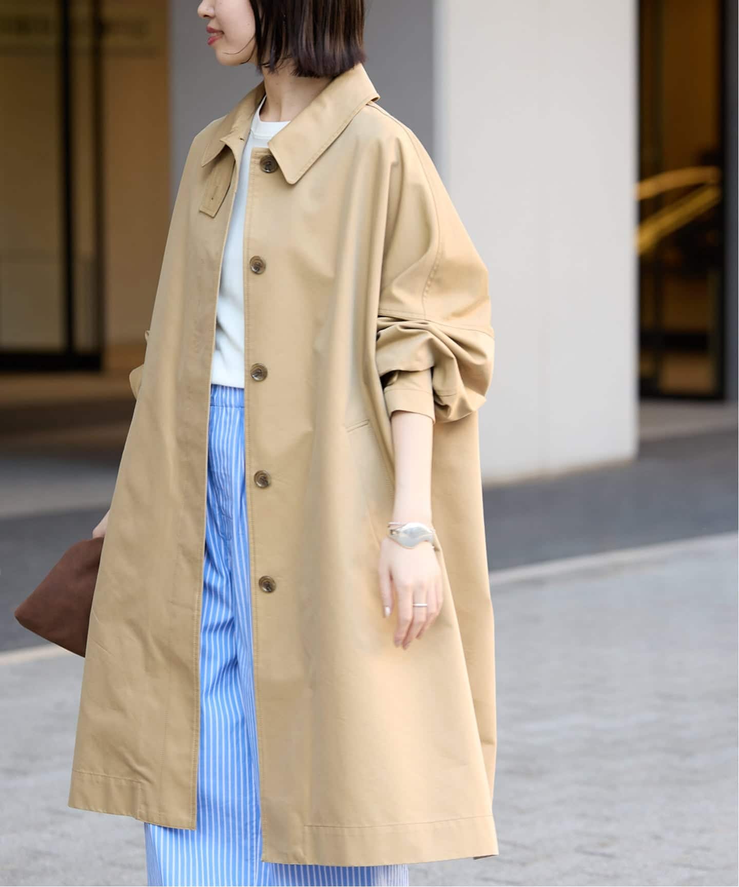 未使用 steven alanドルマンスリーブハーフコート ベージュ36 Steven Alan（スティーブンアラン）の「＜Steven Alan＞ドルマン