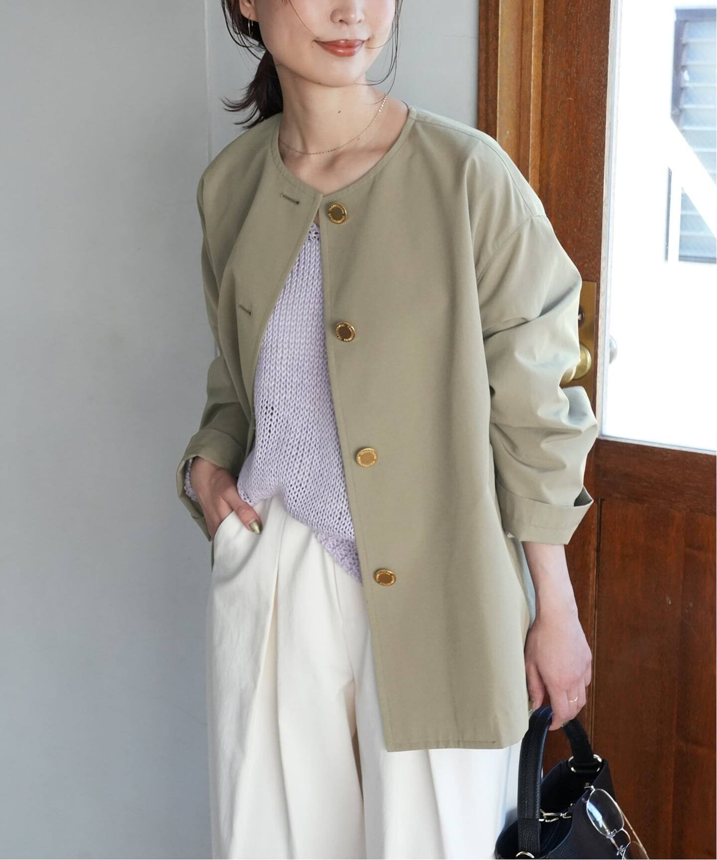 TRADITIONAL WEATHERWEAR SLOBE別注 LINTON N/C SHORT（ノーカラー