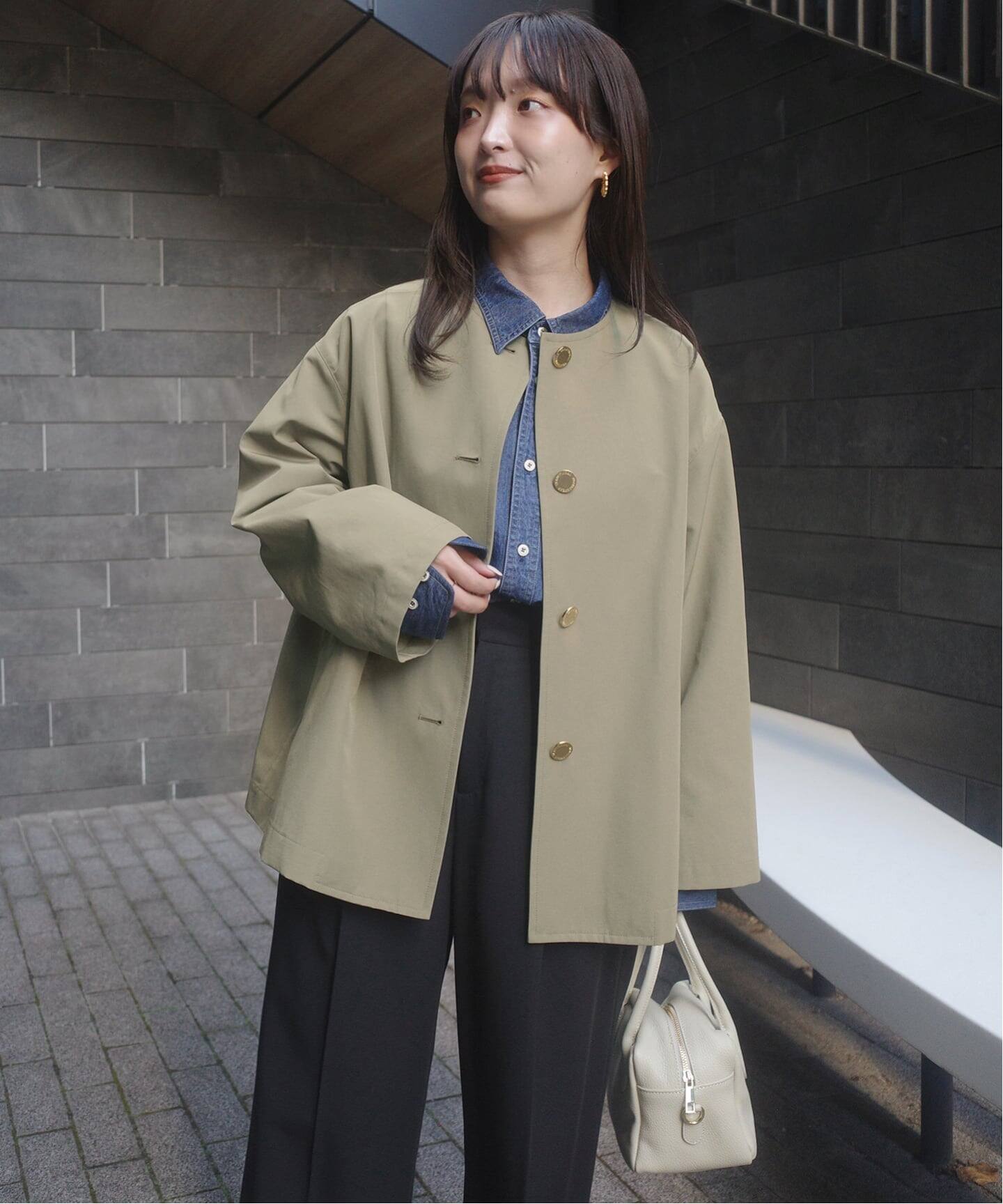 TRADITIONAL WEATHERWEAR SLOBE別注 LINTON N/C SHORT（ノーカラー