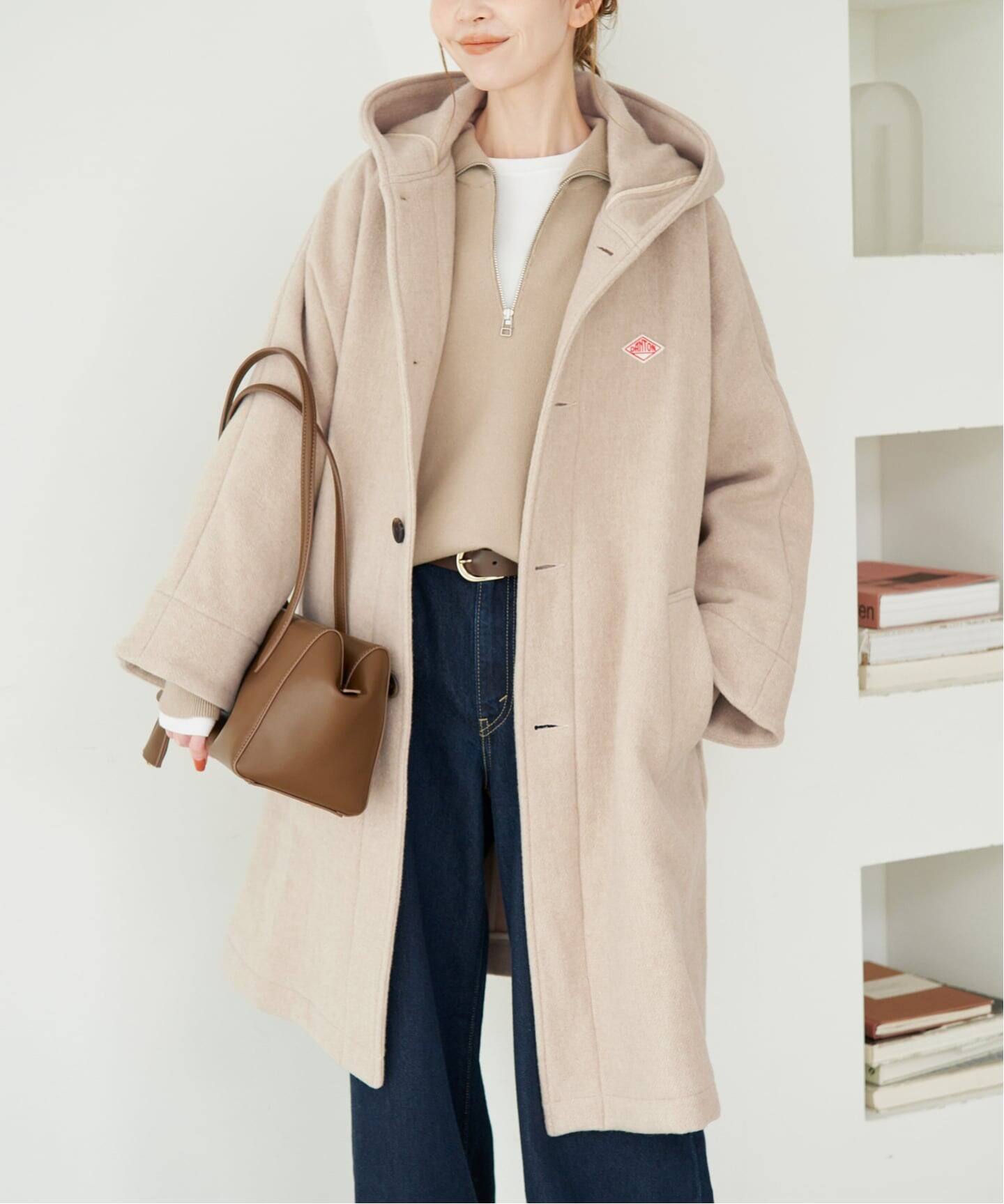 予約》DANTON/ダントン HOODED LONG COAT DT-A0708（フードコート 