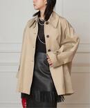 IENA LA BOUCLE コットンギャバジンステンカラーハーフコート