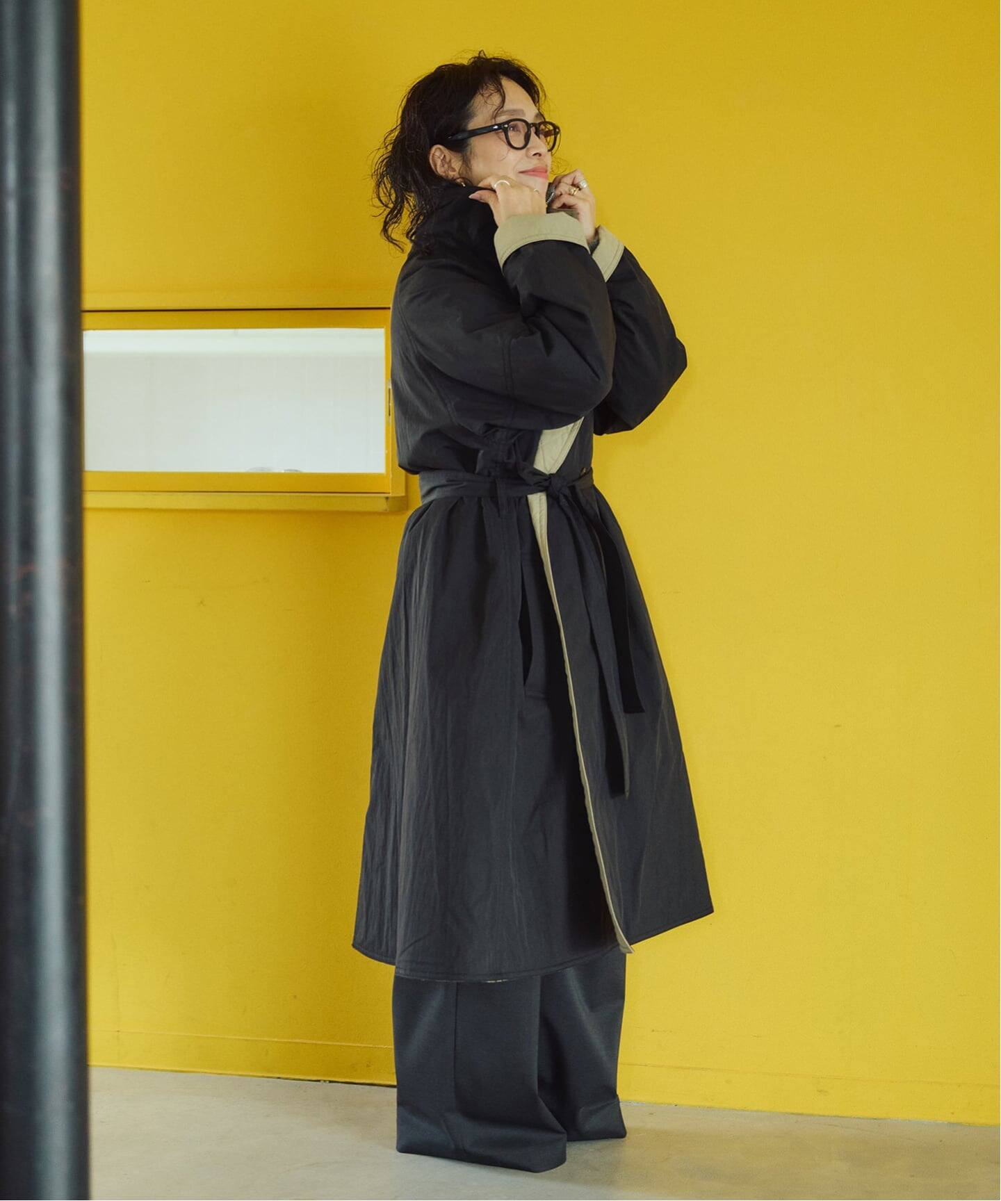 予約》IENA LA BOUCLE リバーパテットキルティングコート（中綿