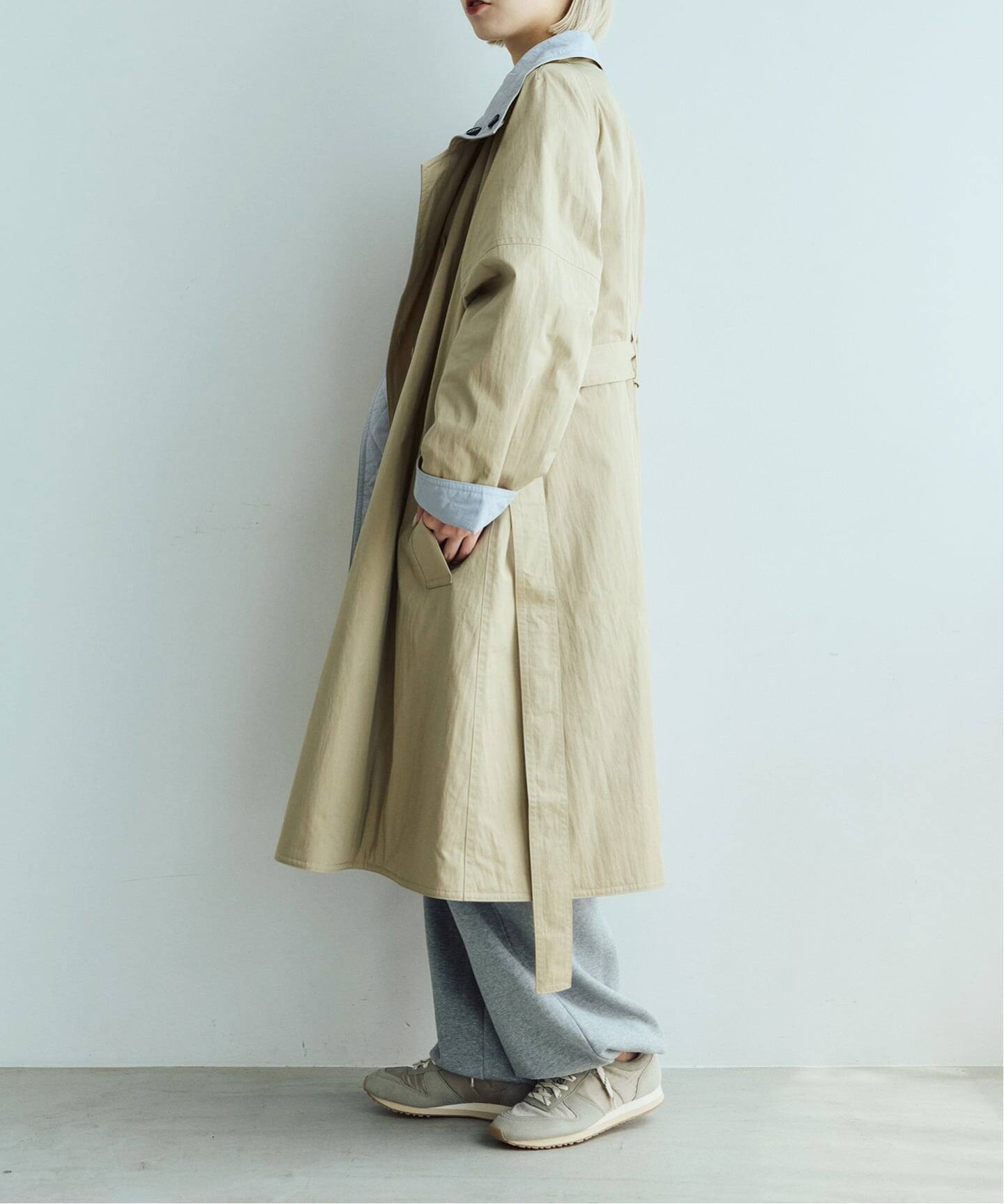予約》IENA LA BOUCLE リバーパテットキルティングコート（中綿 