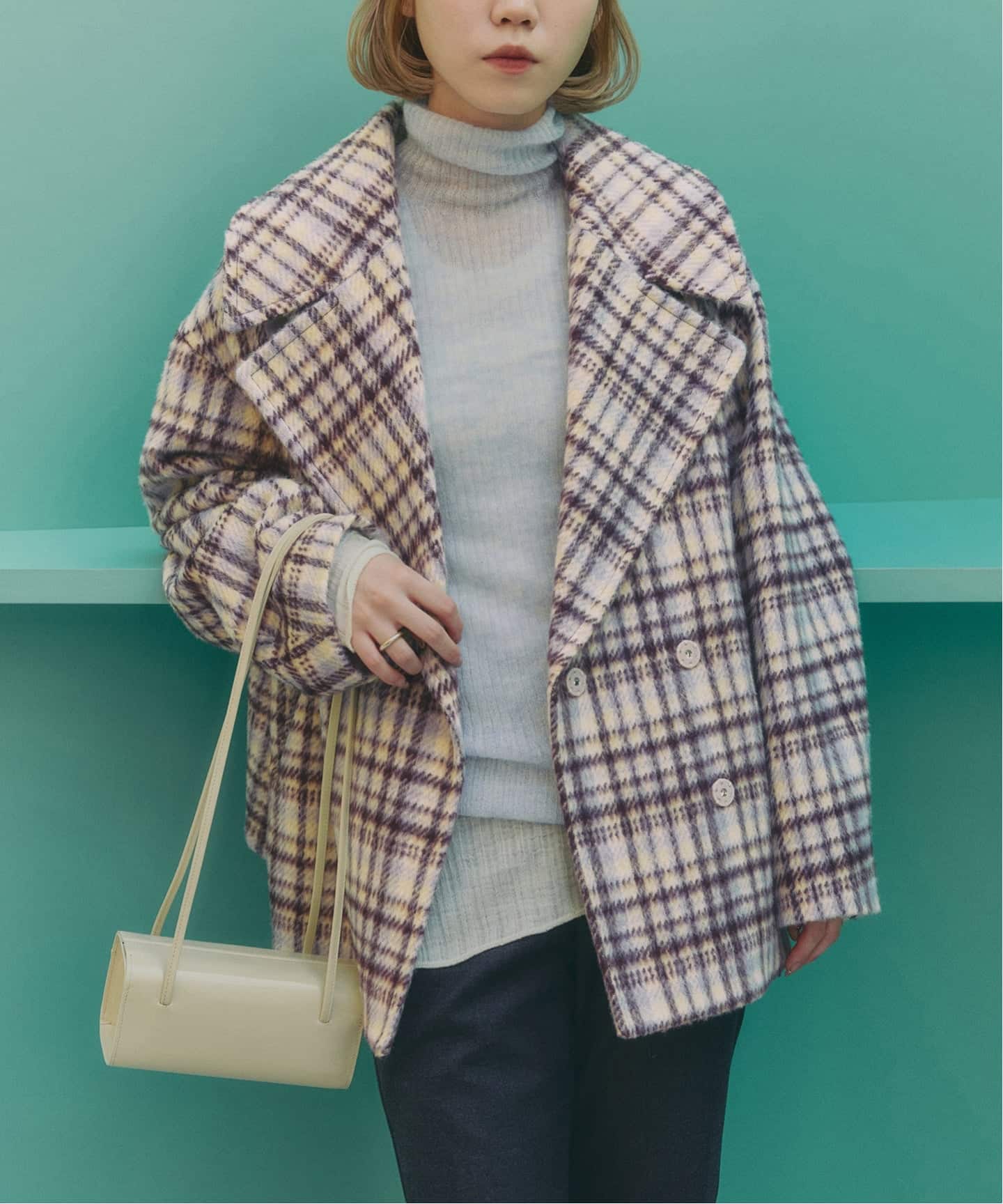 予約》トゥルニエシャギーチェックショートコート（その他ブルゾン