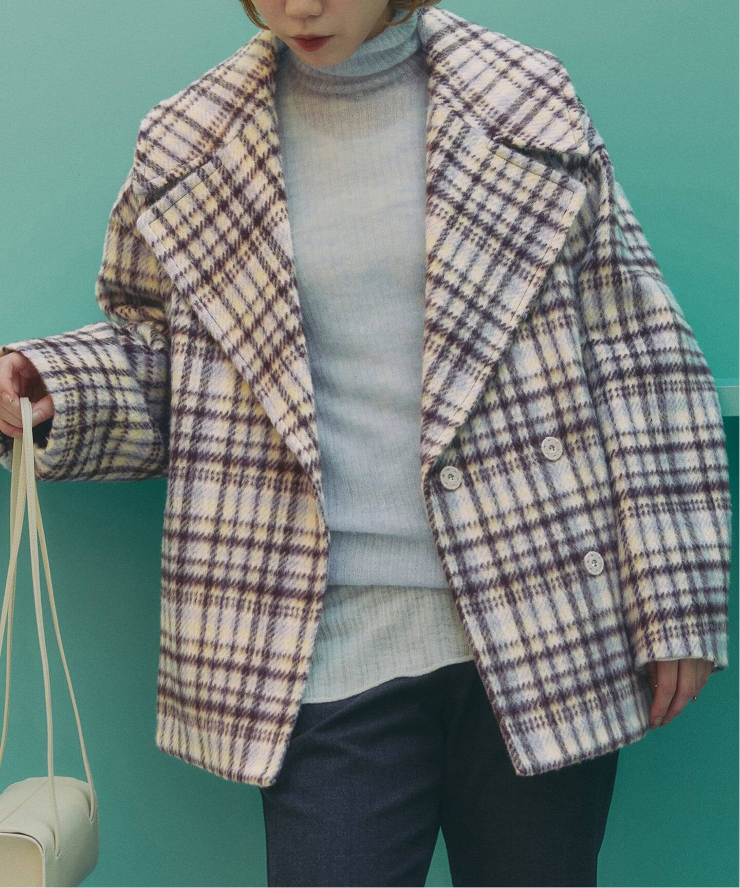 予約》トゥルニエシャギーチェックショートコート（その他ブルゾン