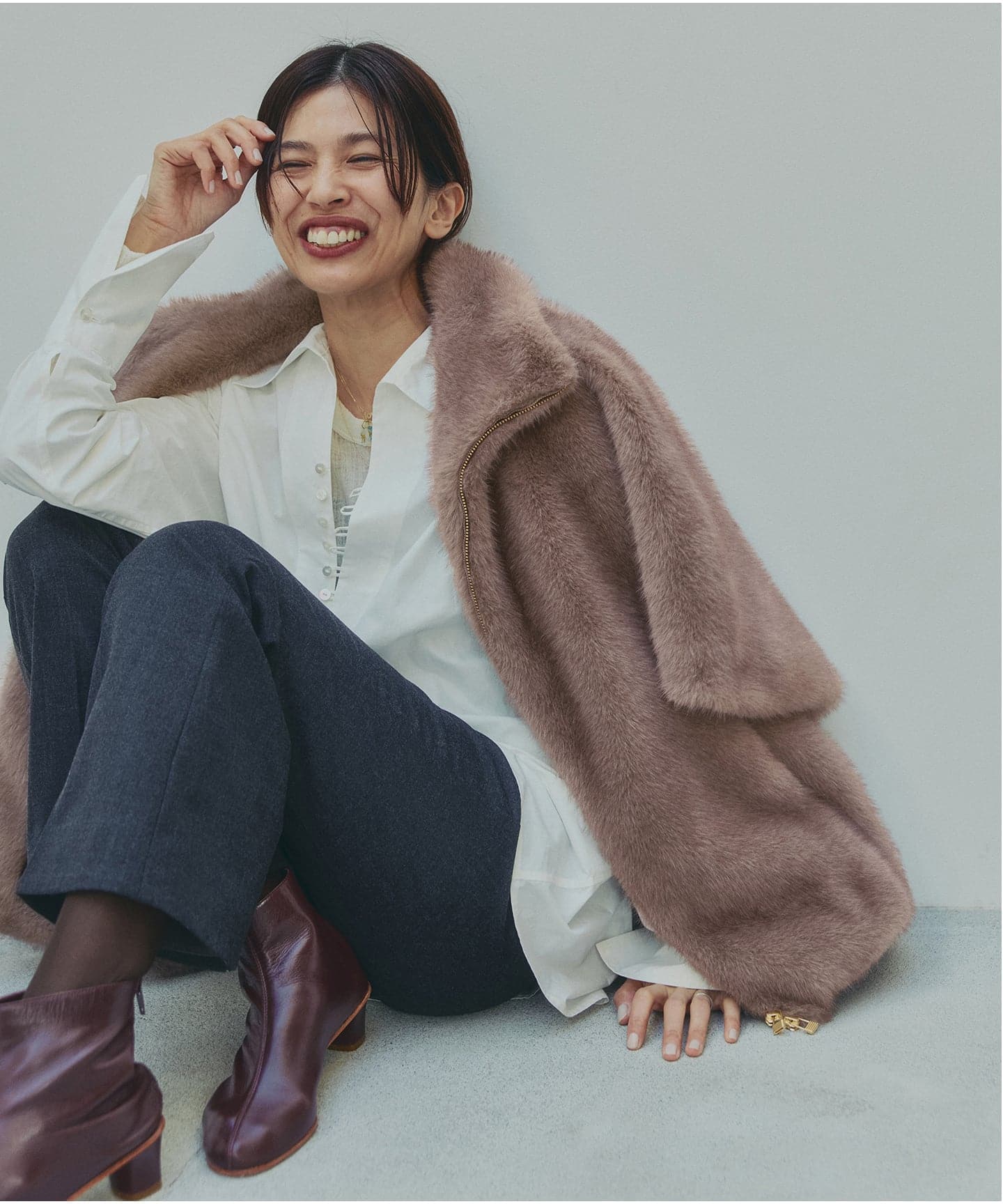 予約》IENA LA BOUCLE ecoファーケープコート（その他ブルゾン