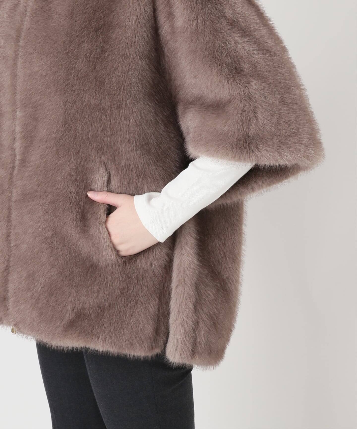 予約》IENA LA BOUCLE ecoファーケープコート（その他ブルゾン