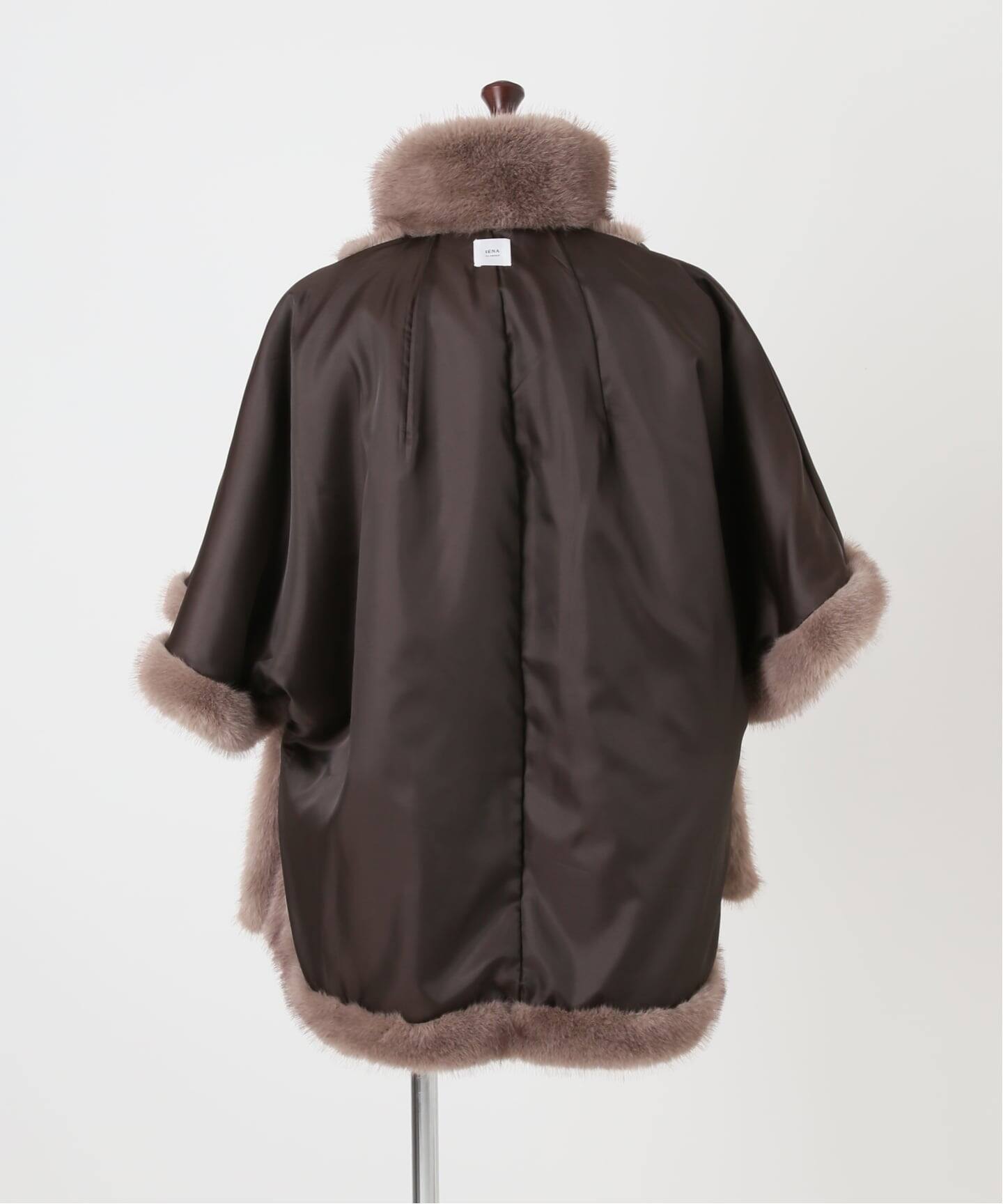 【未使用タグ付き！】IENA LA BOUCLEケープコート☆イエナ 予約》IENA LA BOUCLE ecoファーケープコート（その他ブルゾン