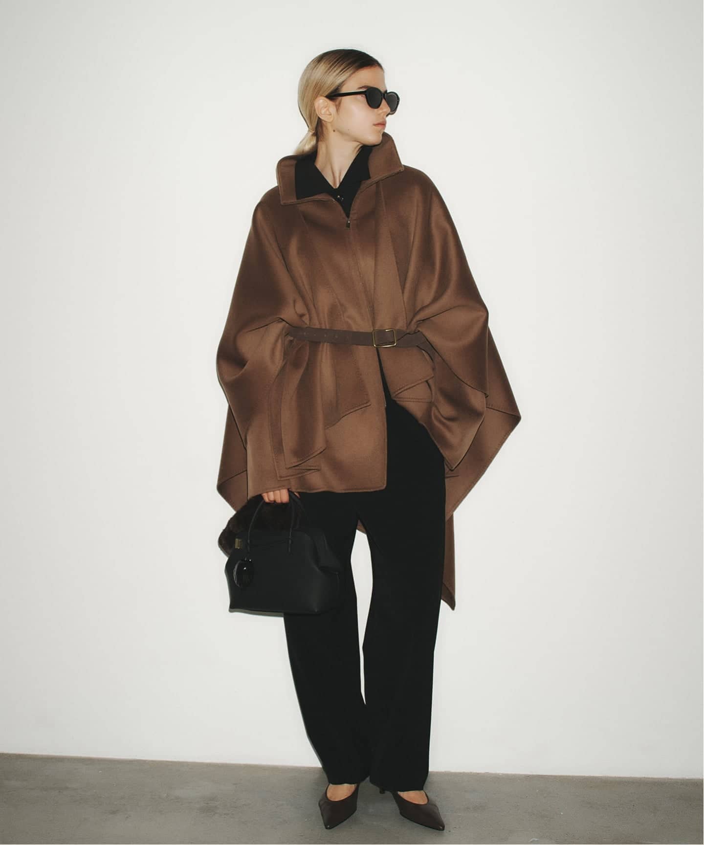 【美品】plage プラージュ　ポンチョコート　ウール　定価6.1万円 予約》HAMILTON lazy poncho コート（ポンチョ・マント）｜Plage