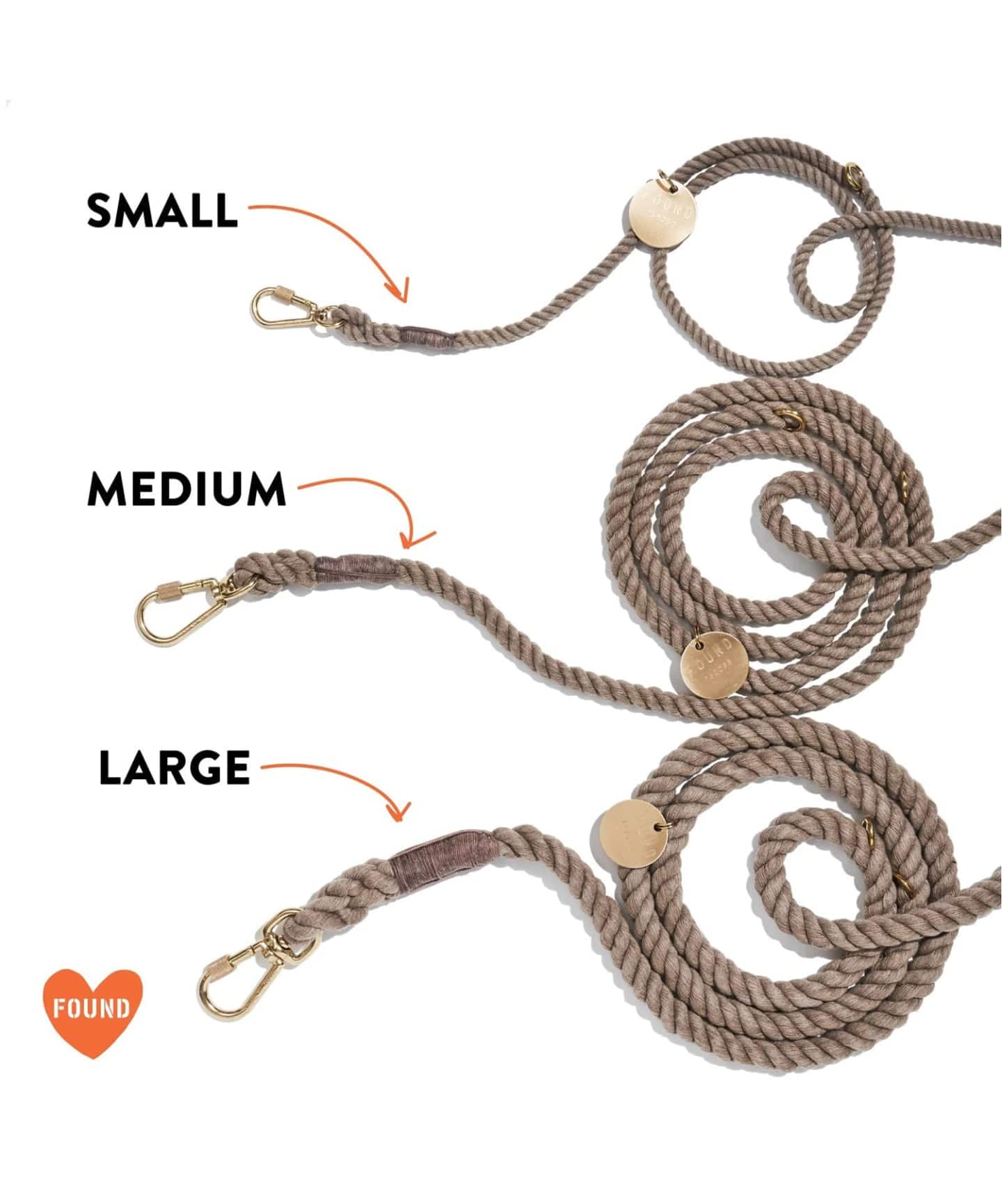 予約》【FOUND MY ANIMAL】ROPE LEASH 7FT 犬用 リード