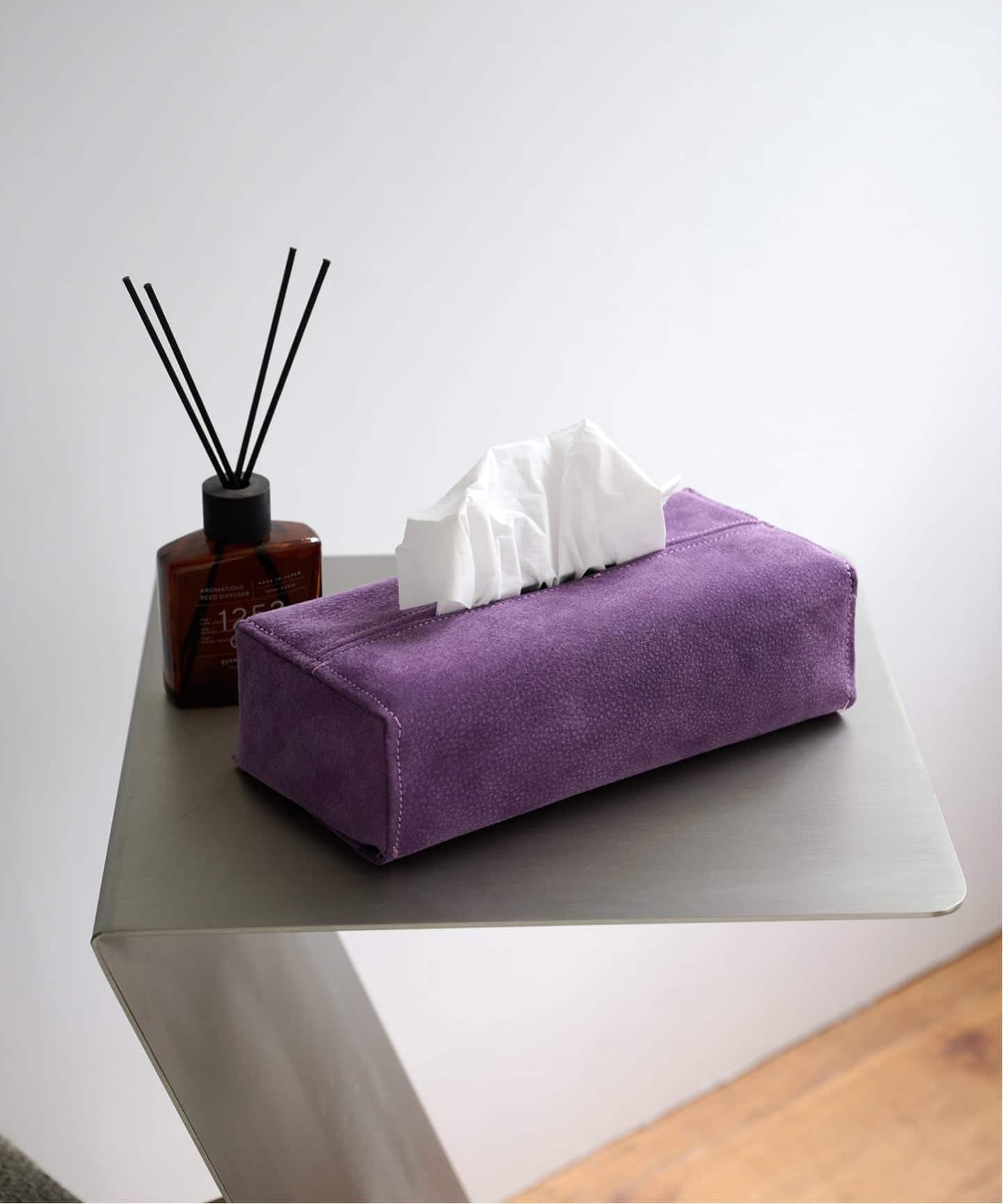 SUEDE TISSUE CASE ティッシュケース（ダストボックス／ティッシュ