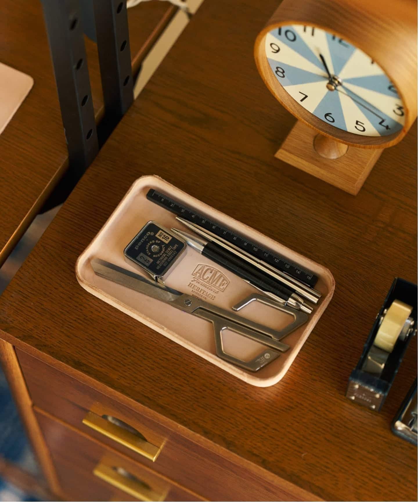 HELITAGE LEATHER】ACME別注 LEATHER TRAY トレイ（ステーショナリー