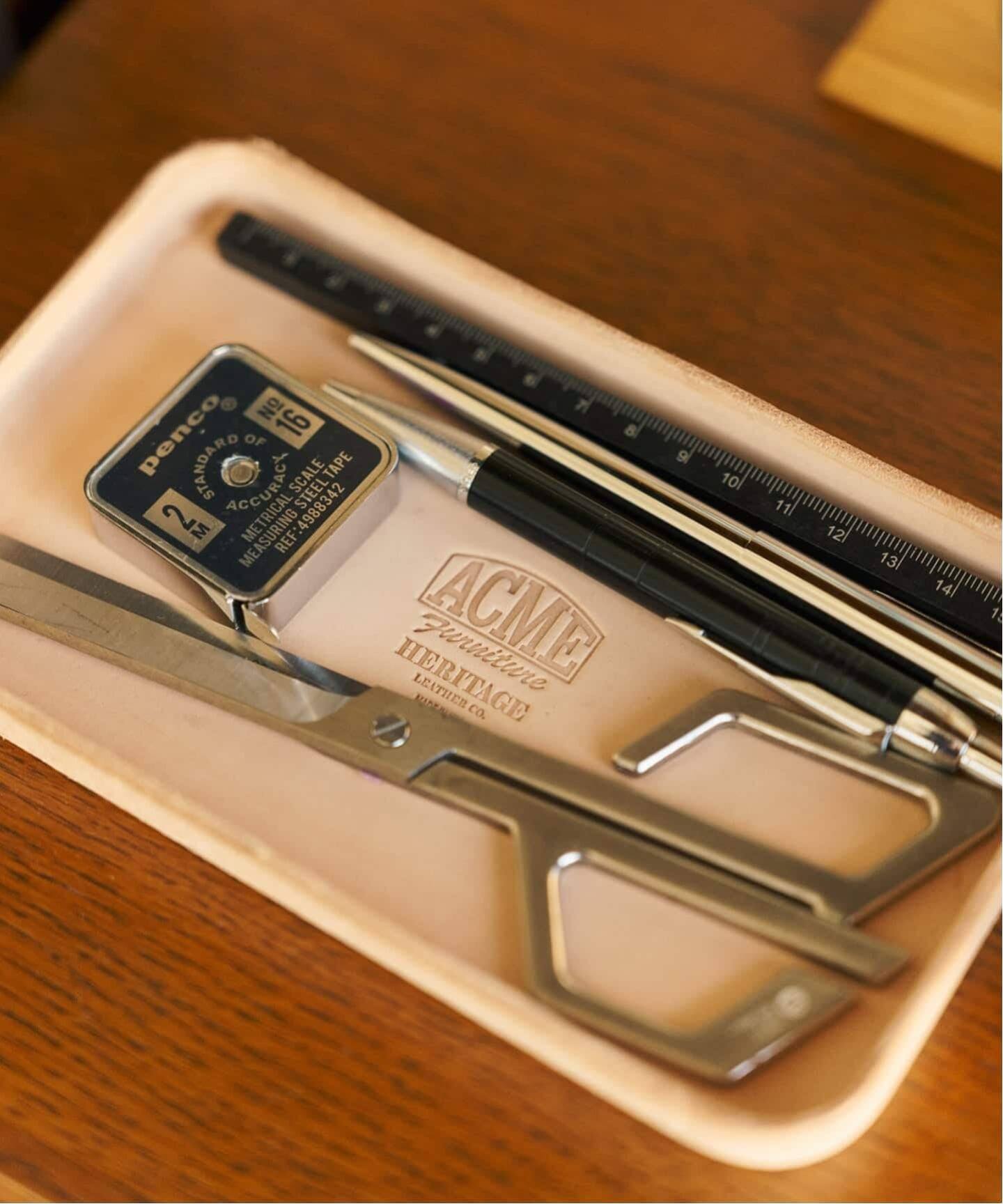 HELITAGE LEATHER】ACME別注 LEATHER TRAY トレイ（ステーショナリー