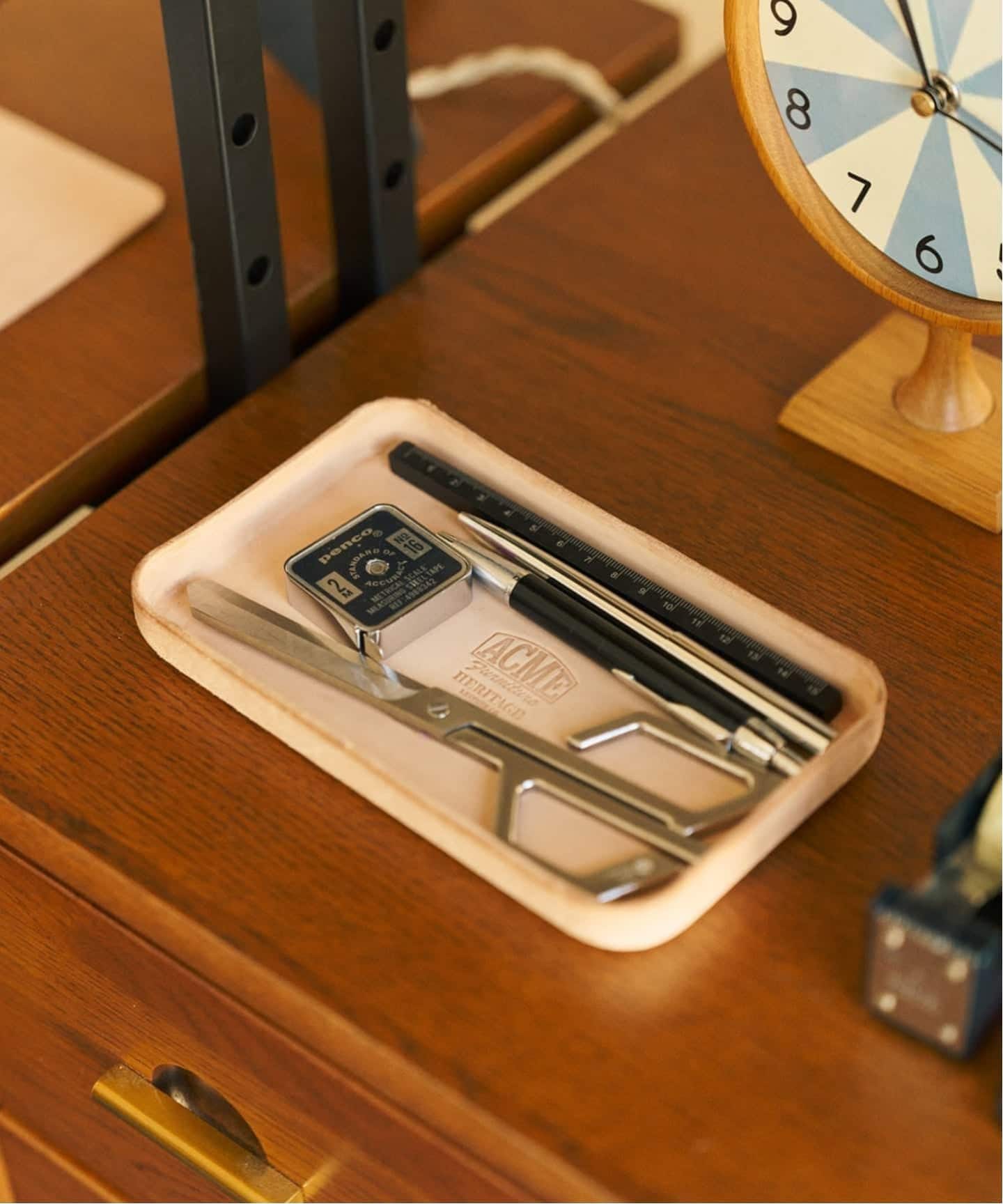 HELITAGE LEATHER】ACME別注 LEATHER TRAY トレイ（ステーショナリー