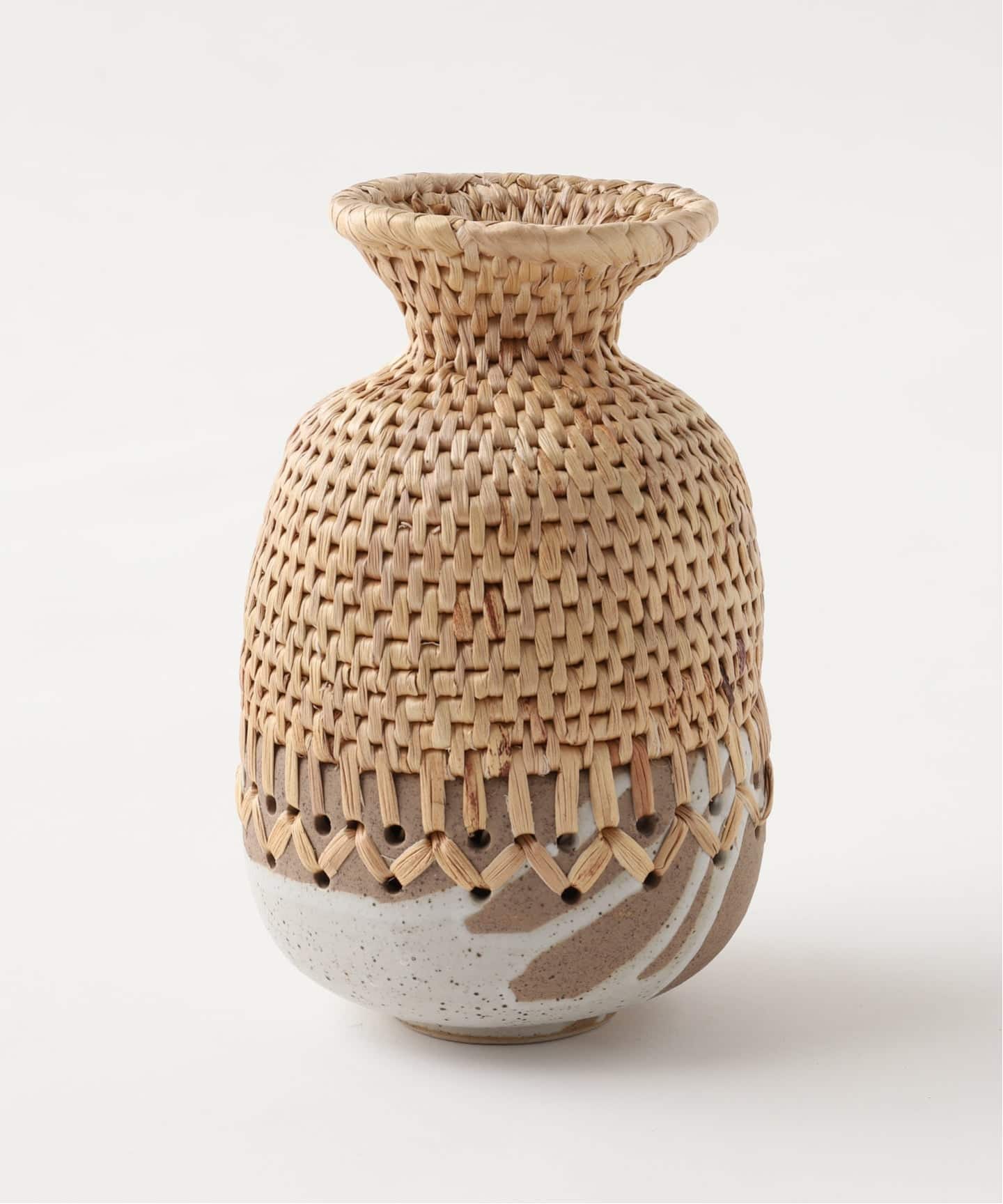 MIX WOVEN VASE F MOUTH フラワーベース（フラワーベース／グリーン