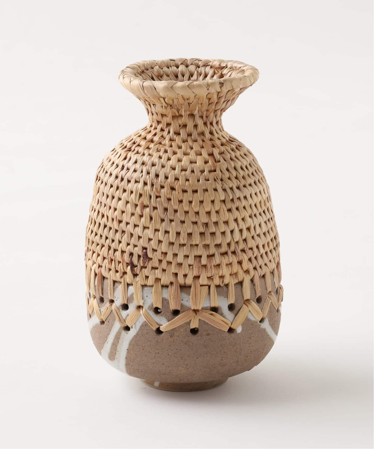 MIX WOVEN VASE F MOUTH フラワーベース（フラワーベース／グリーン