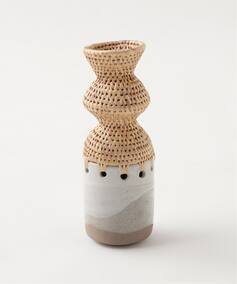 MIX WOVEN VASE FLOW フラワーベース（フラワーベース／グリーン 