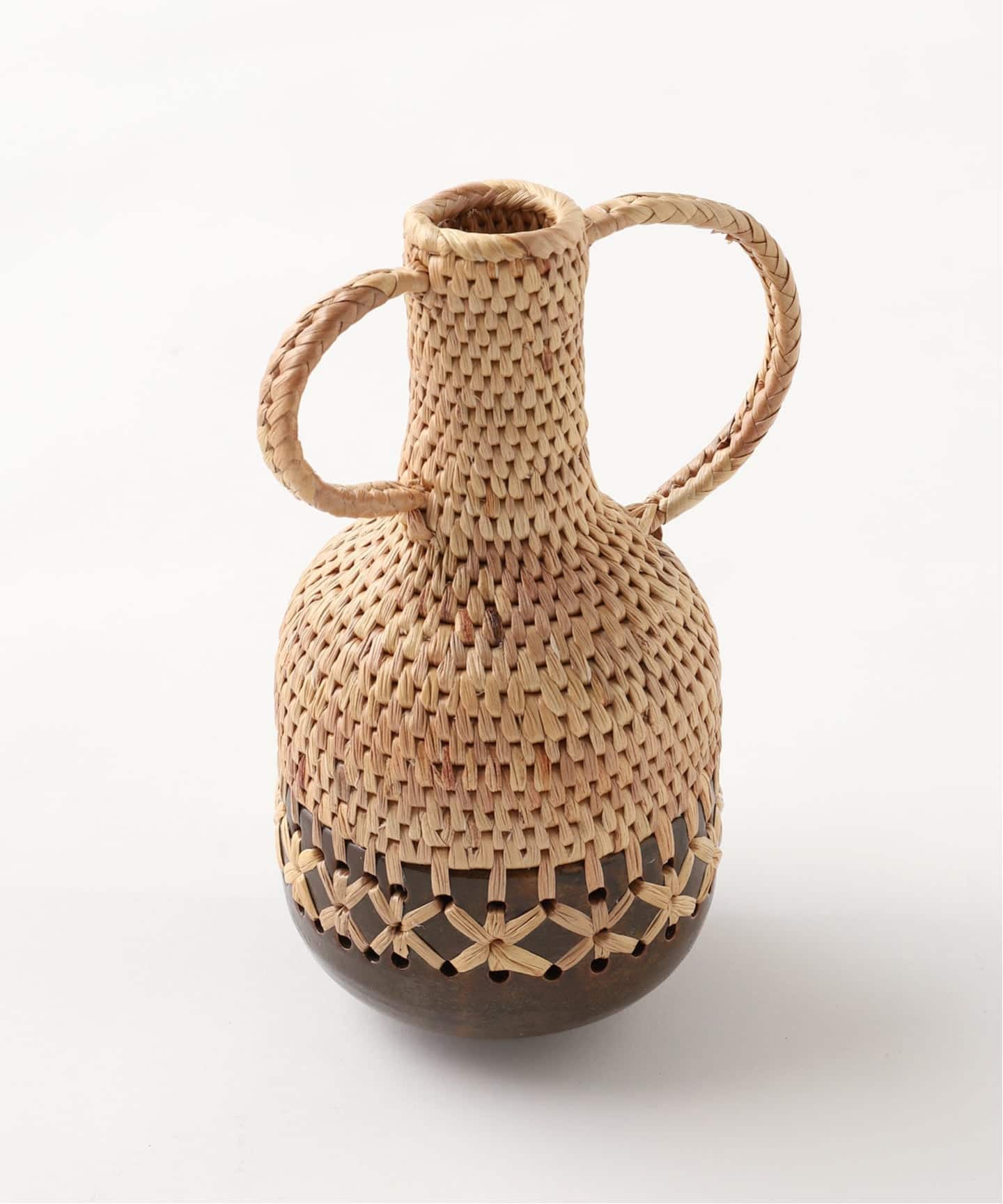 MIX WOVEN VASE HANDLE 17 フラワーベース（フラワーベース／グリーン