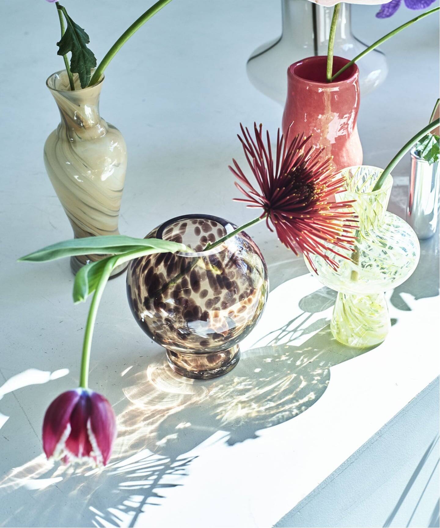 FLOWER VASE BALL LEOPARD フラワーベース（フラワーベース／グリーン
