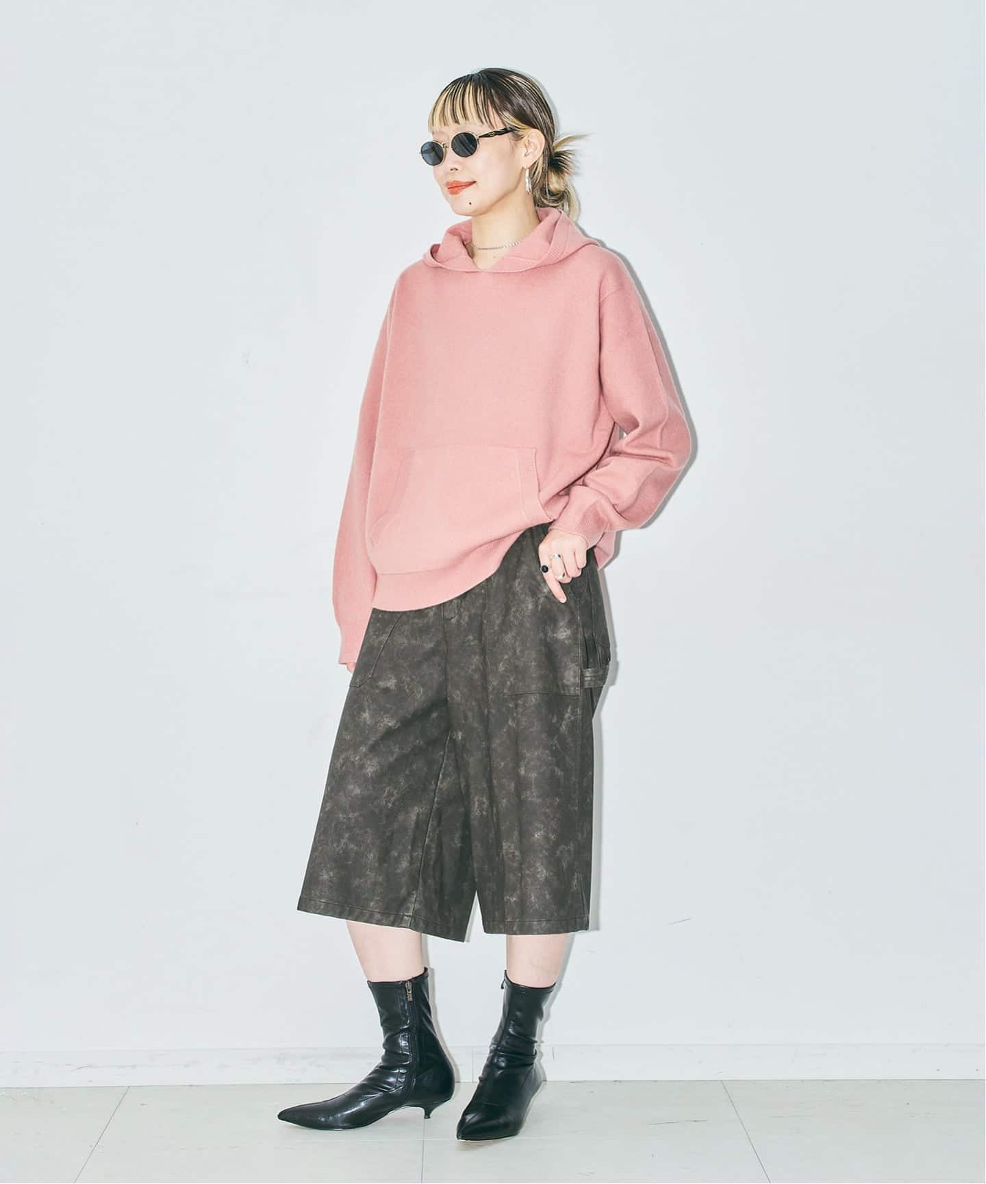 予約》FAUX LEATHER HALF パンツ（ショート・ハーフパンツ）｜CITYSHOP