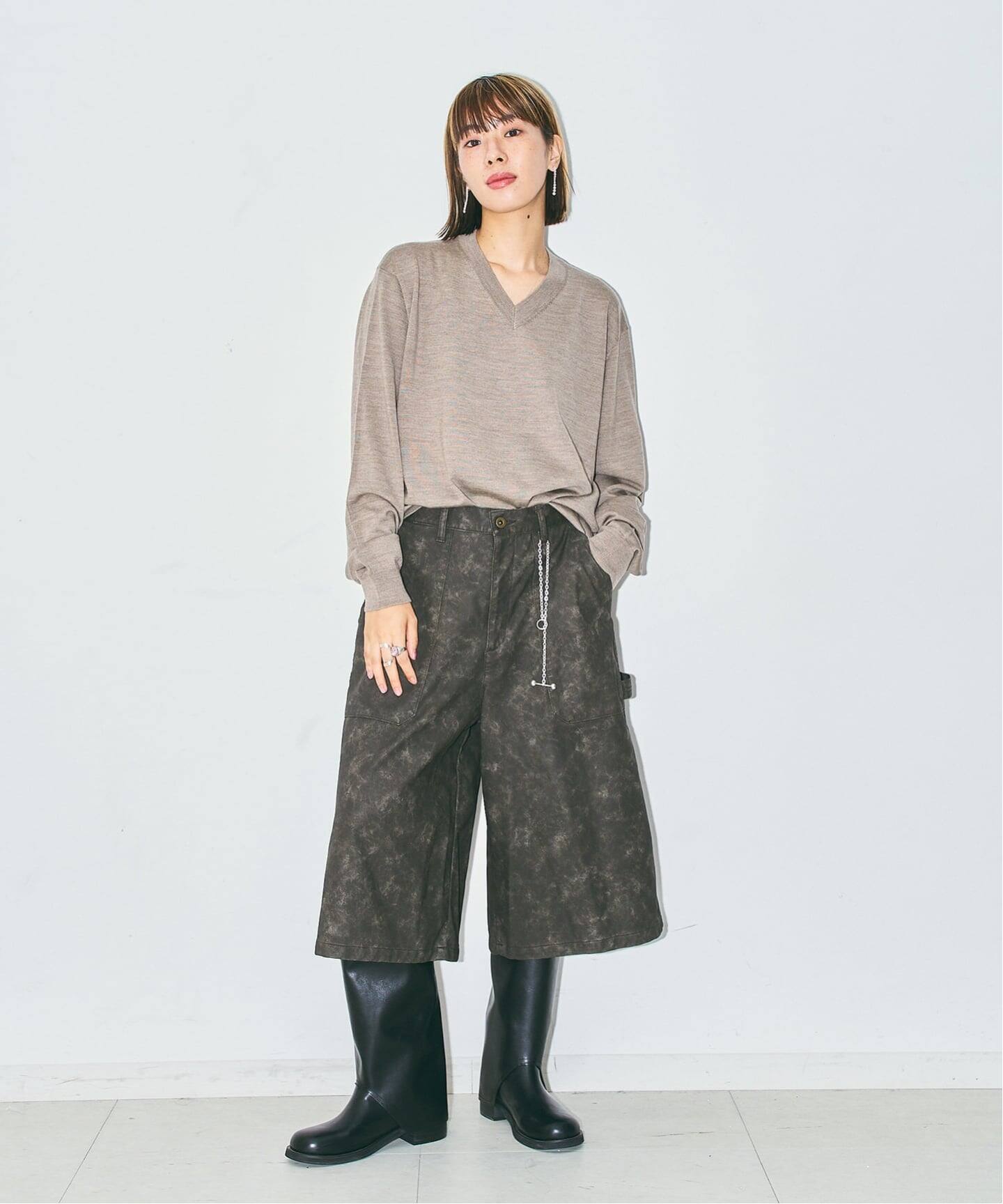 予約》FAUX LEATHER HALF パンツ（ショート・ハーフパンツ）｜CITYSHOP