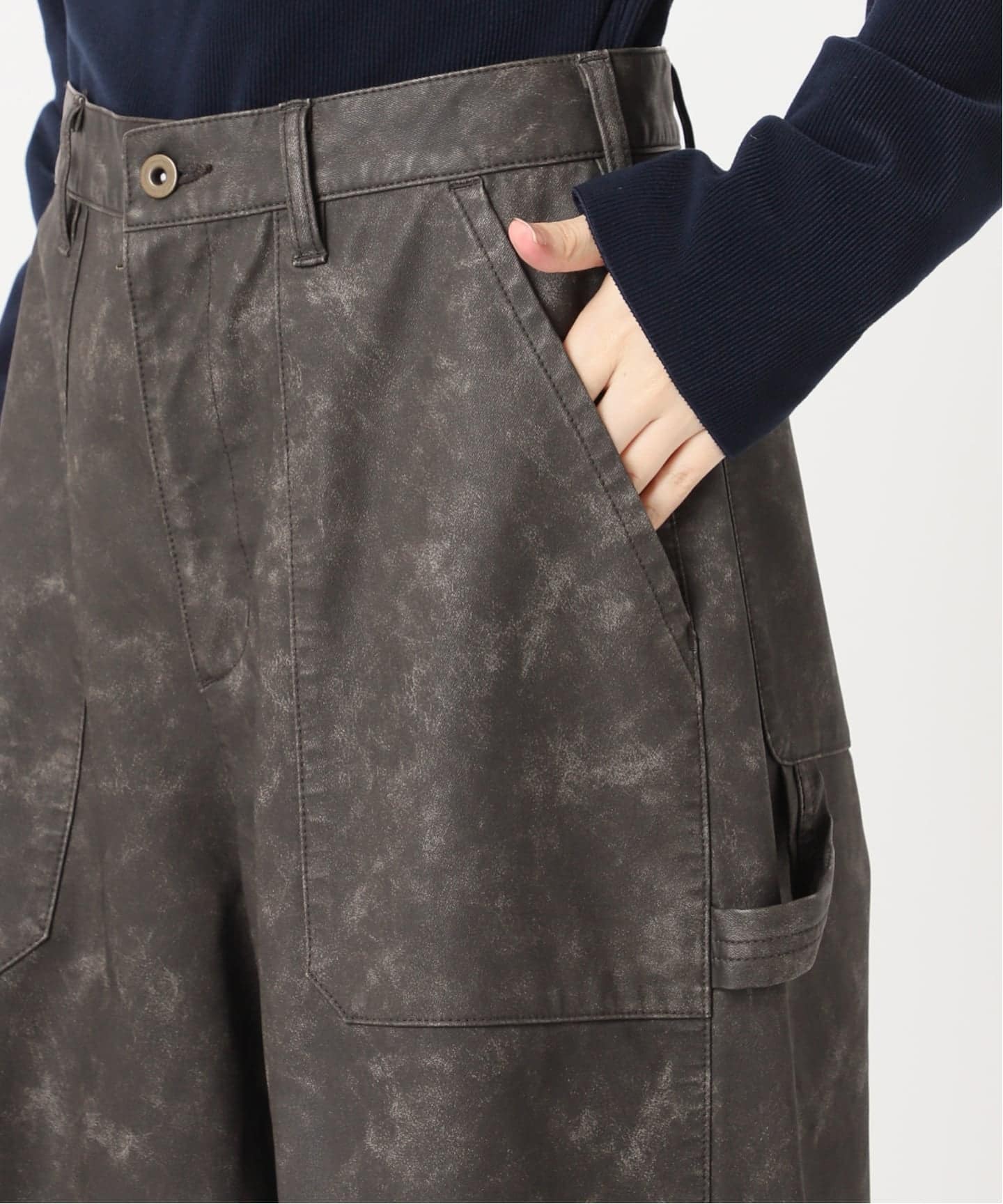 予約》FAUX LEATHER HALF パンツ（ショート・ハーフパンツ）｜CITYSHOP