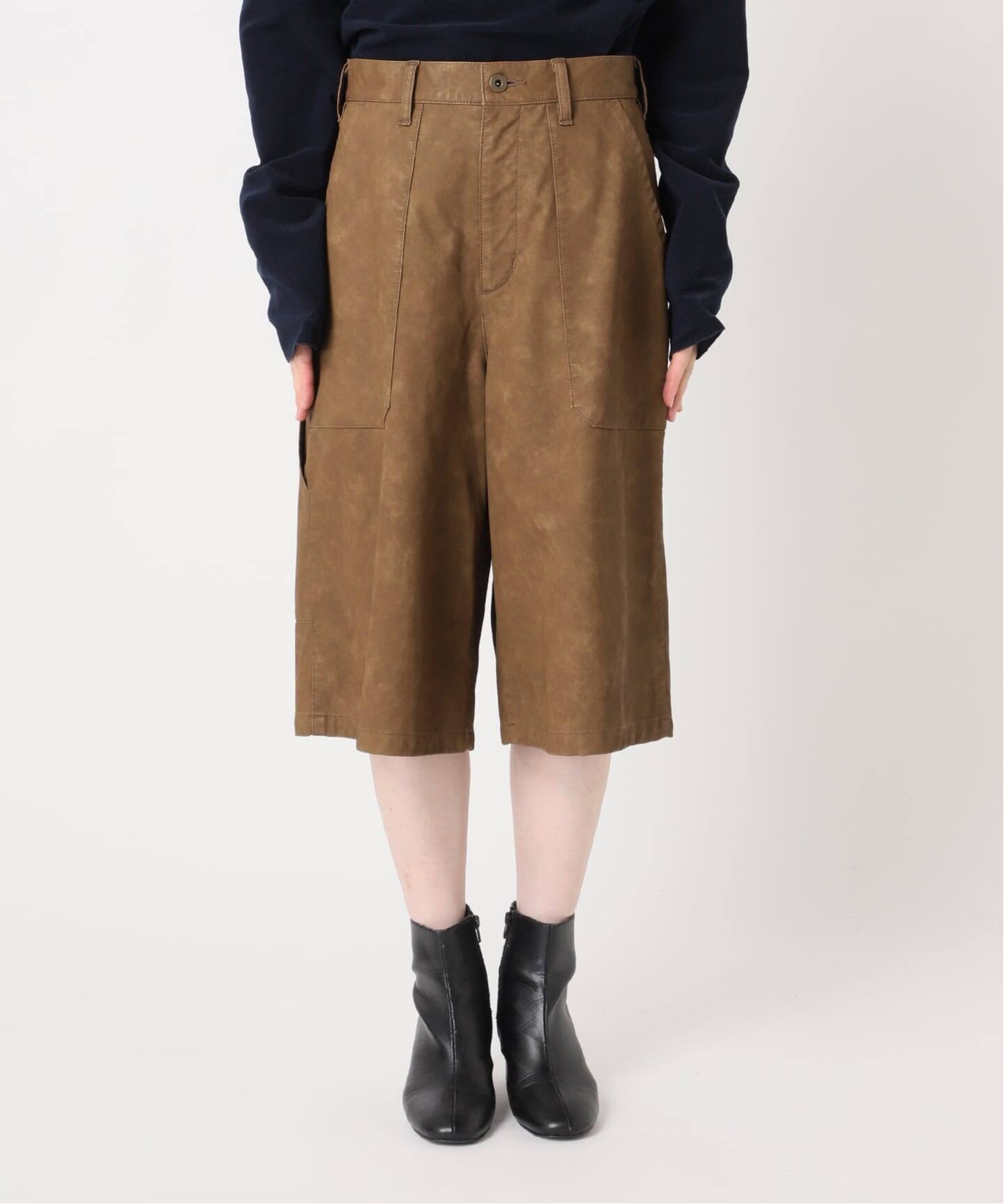 予約》FAUX LEATHER HALF パンツ（ショート・ハーフパンツ）｜CITYSHOP