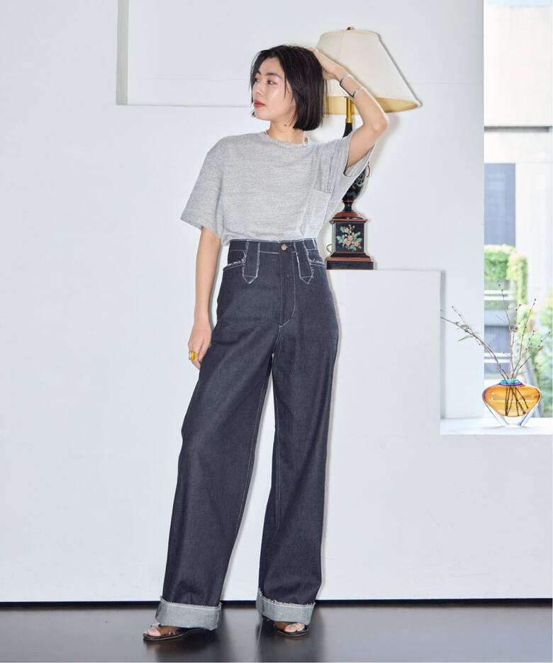 KURO UNINTENTIONAL FORM DENIM 964232：デニムパンツ（デニムパンツ 