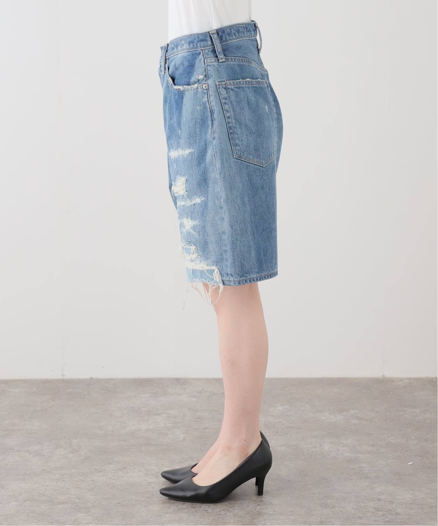 KURO STRUCTURE SHORT WASH002 964246：デニムパンツ（ショート 