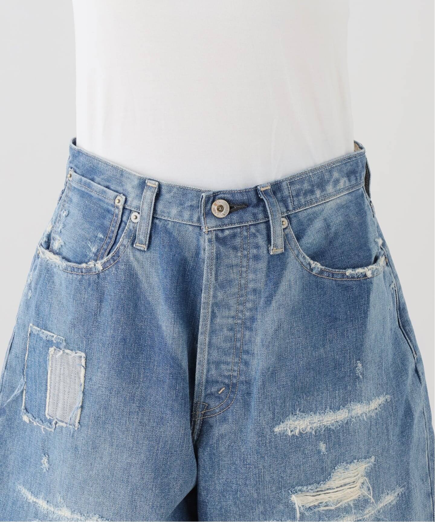 KURO STRUCTURE SHORT WASH002 964246：デニムパンツ（ショート 