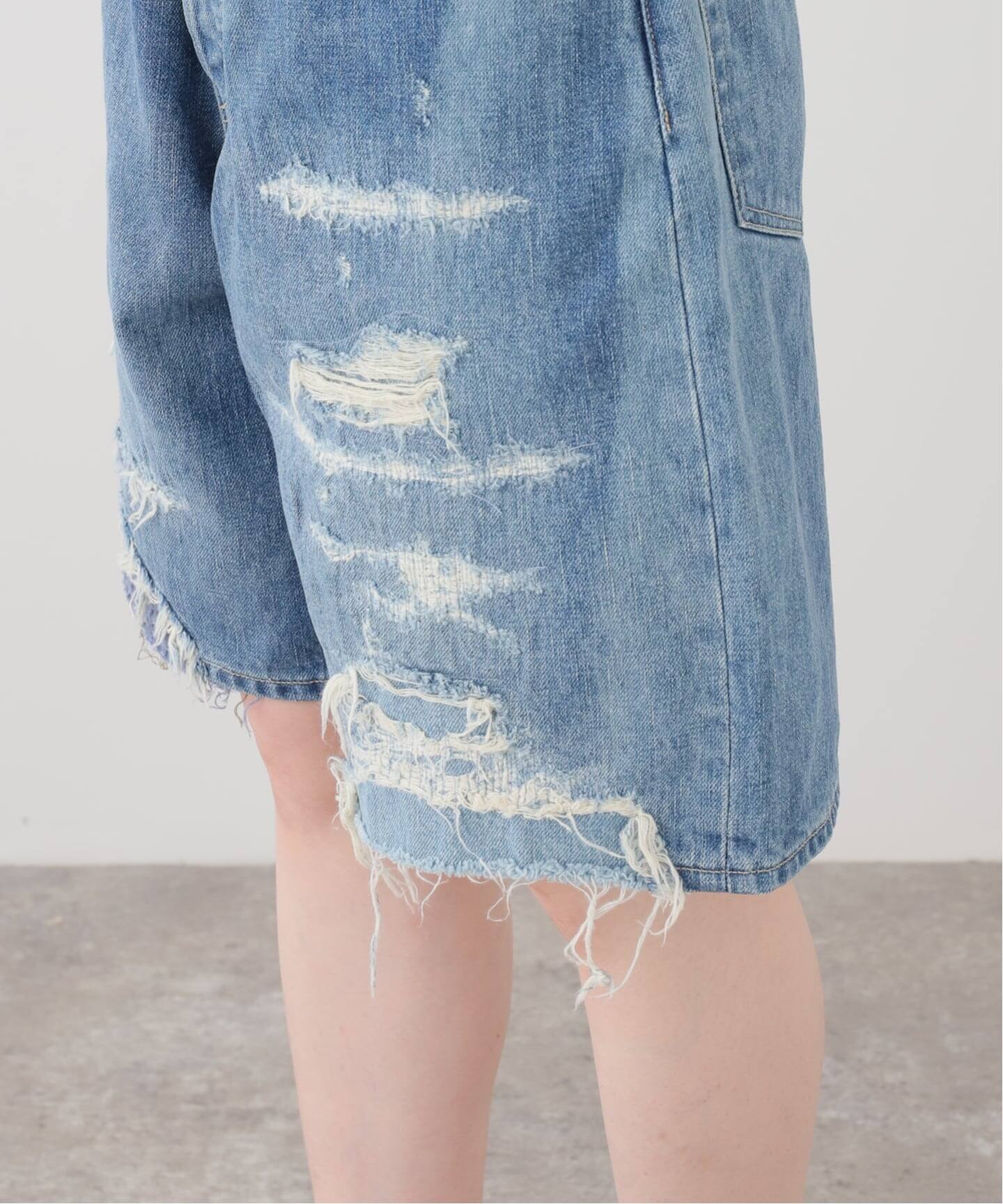 KURO STRUCTURE SHORT WASH002 964246：デニムパンツ（ショート