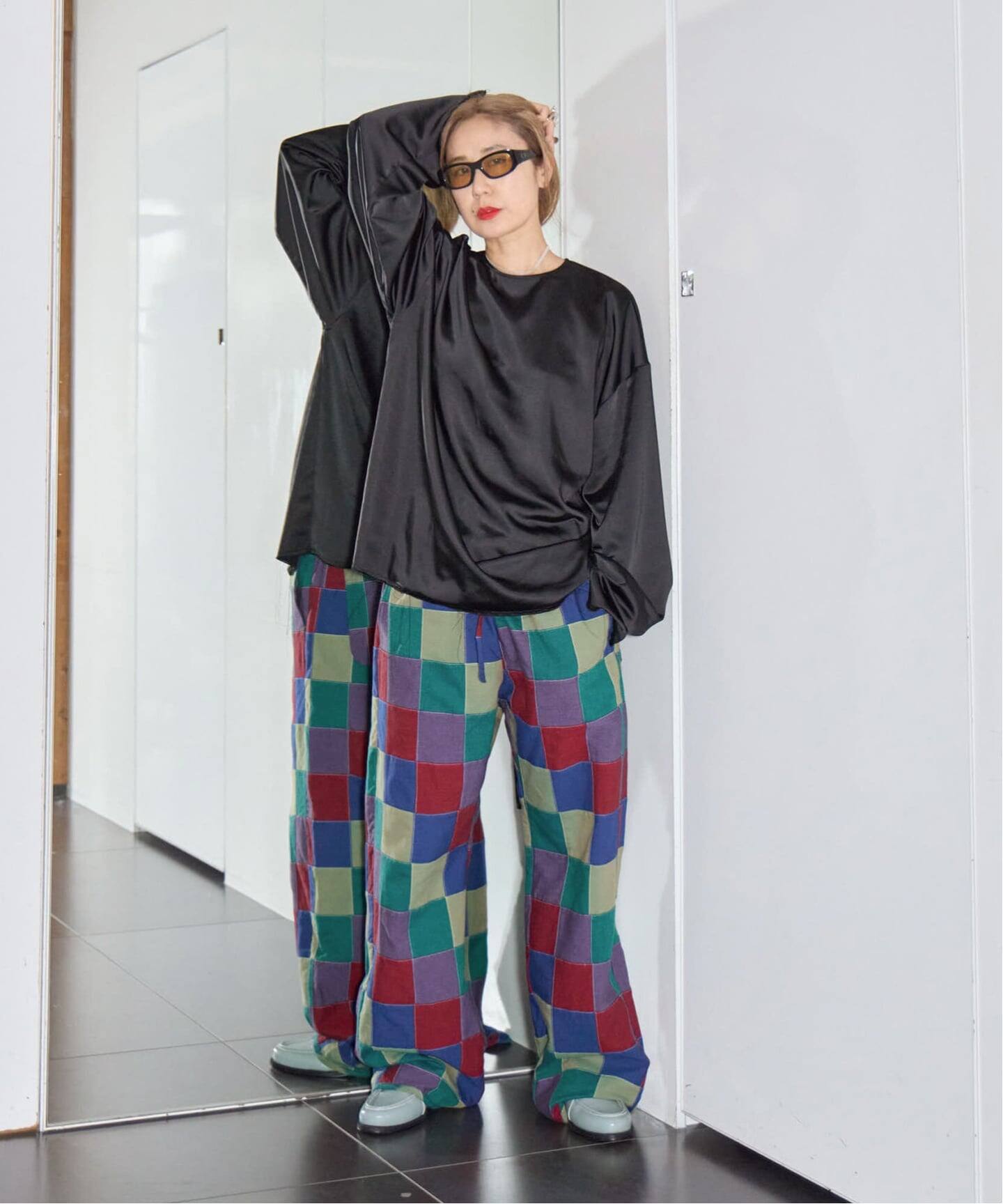 NEEDLES EASY PANTS OXFORD PATCHWORK SX317：パンツ（その他パンツ