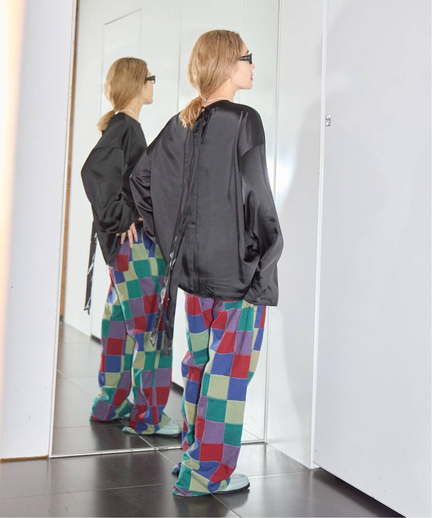 NEEDLES EASY PANTS OXFORD PATCHWORK SX317：パンツ（その他パンツ