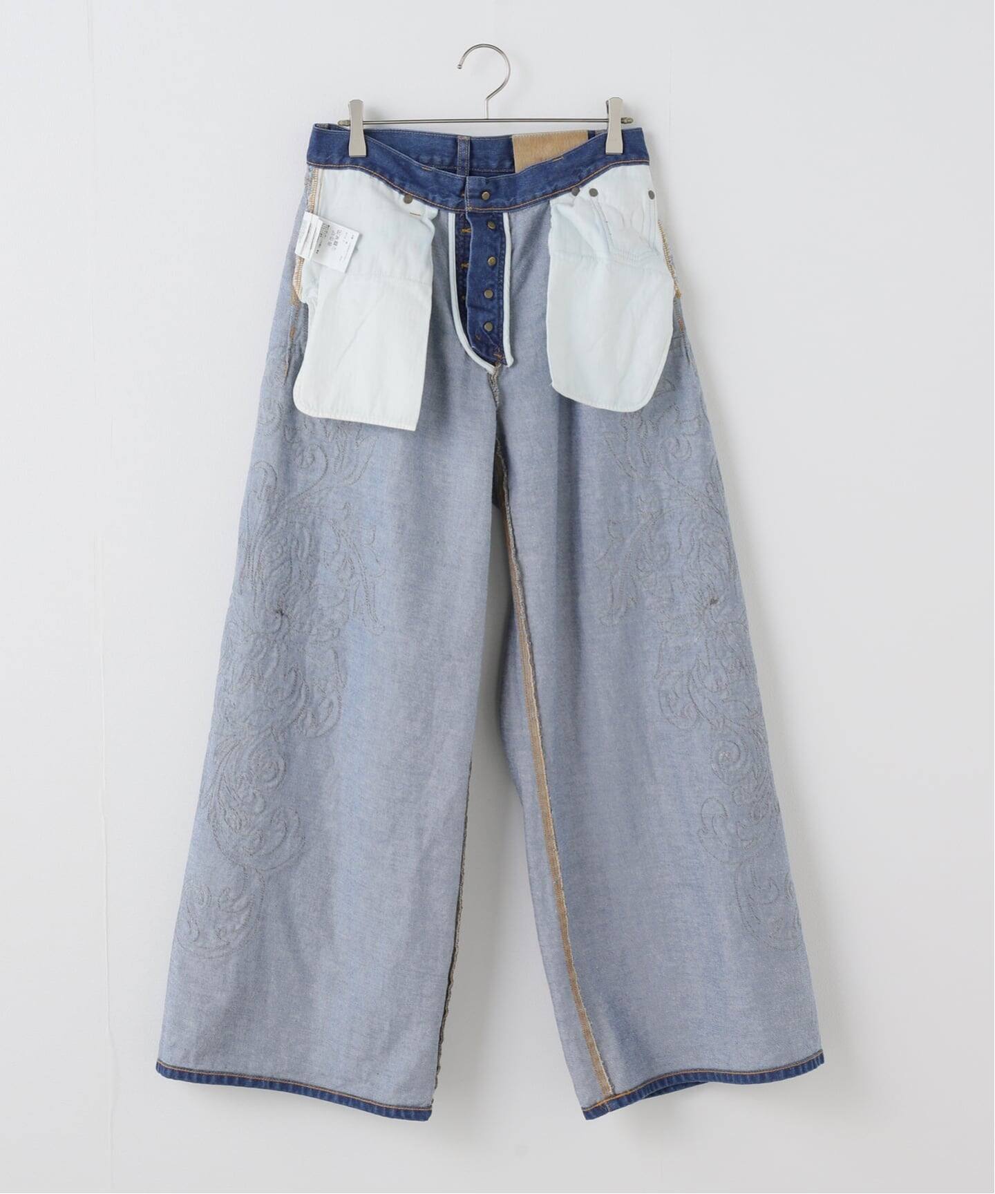 TAAKK SCULPTURAL EMBROIDERY DENIM PANTS TA26SS-PT331：デニムパンツ