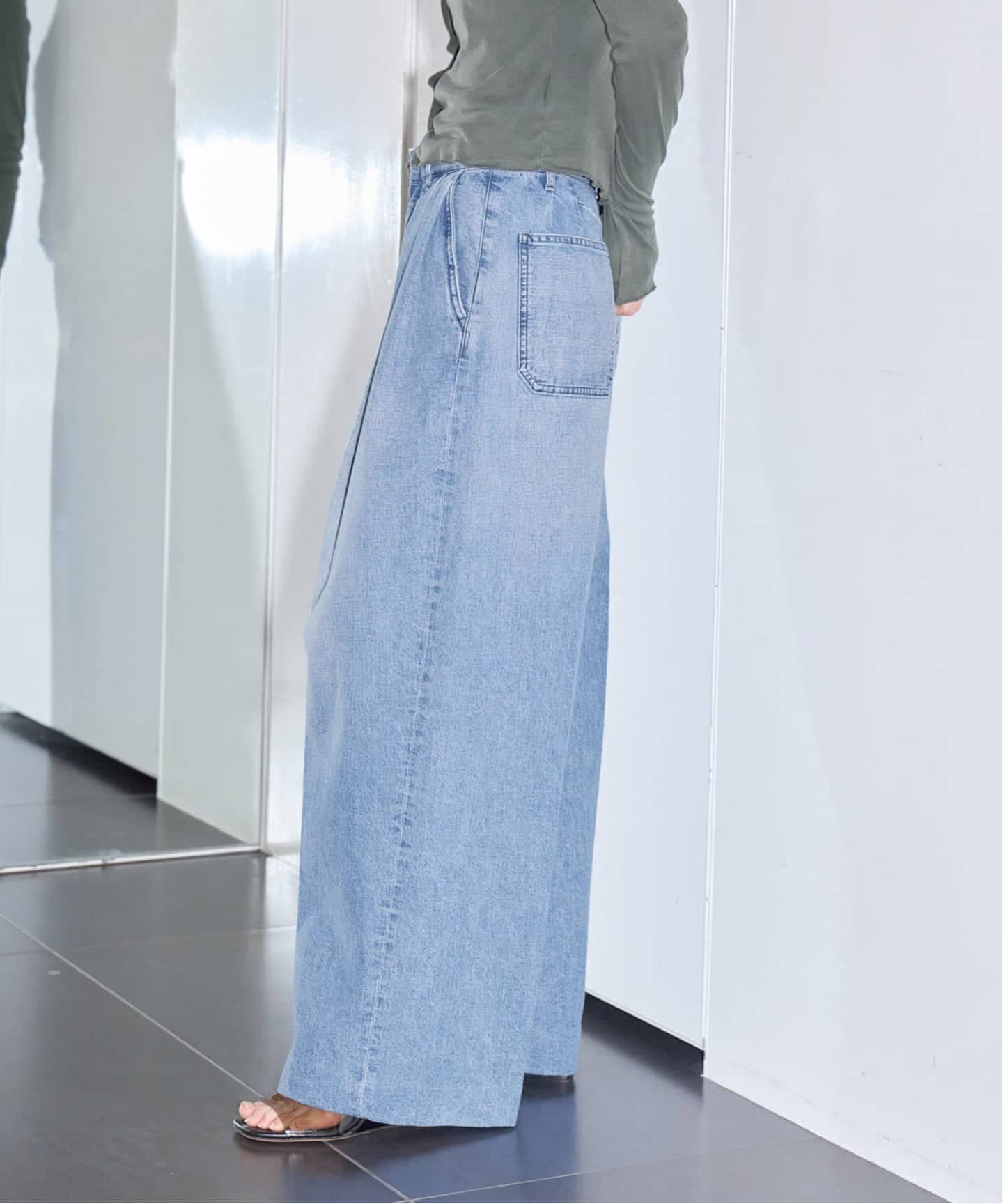 TANAKA HAKAMA JEAN TROUSERS ST-108-25-BBLO：デニムパンツ（デニム