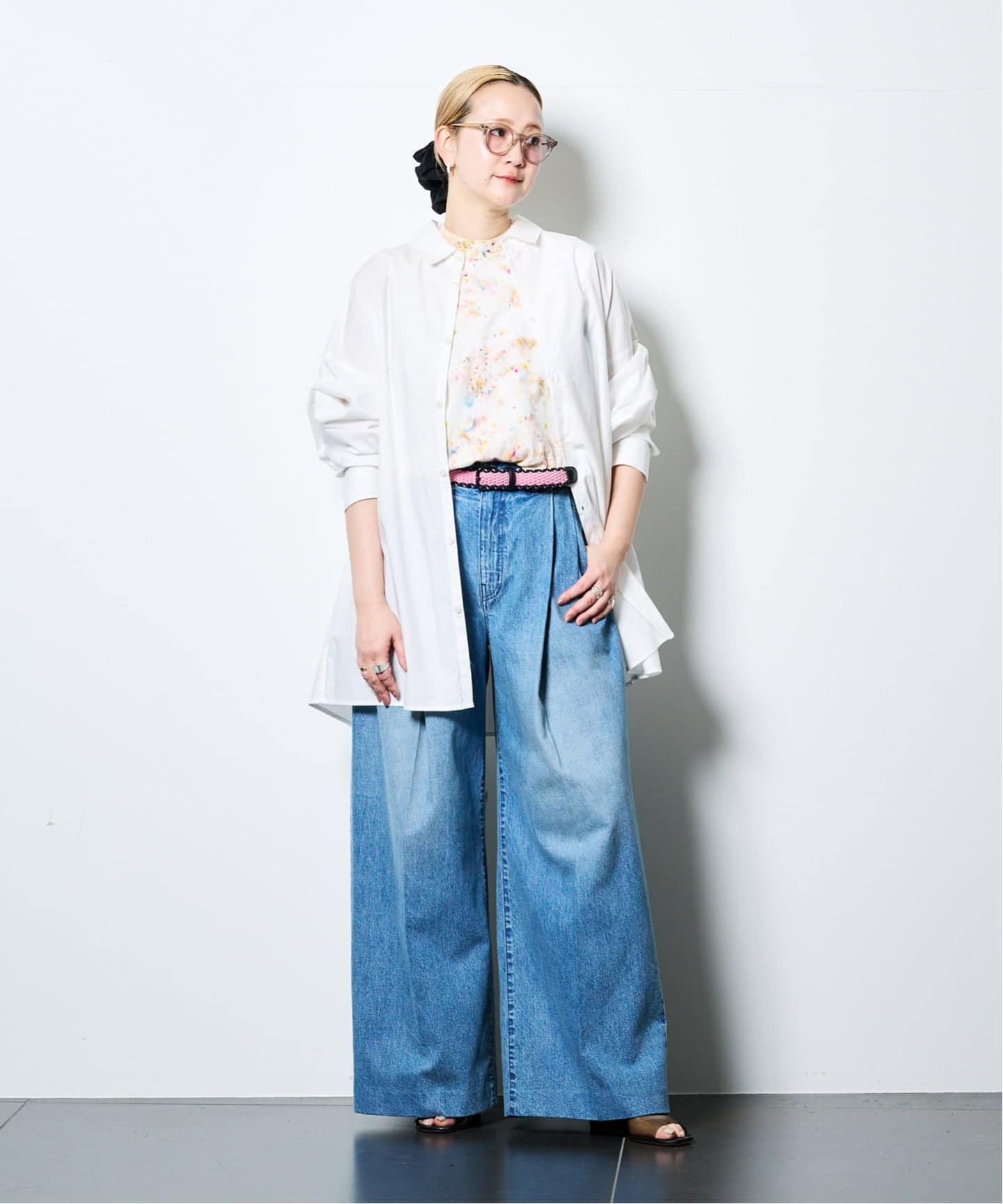 TANAKA HAKAMA JEAN TROUSERS ST-108-25-BBLO：デニムパンツ（デニム