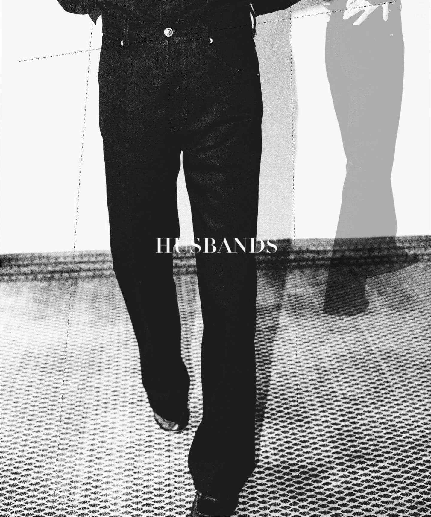 HUSBANDSハズバンズ】 FLARED JEANS IN COTTON DENIM：デニム（デニム 
