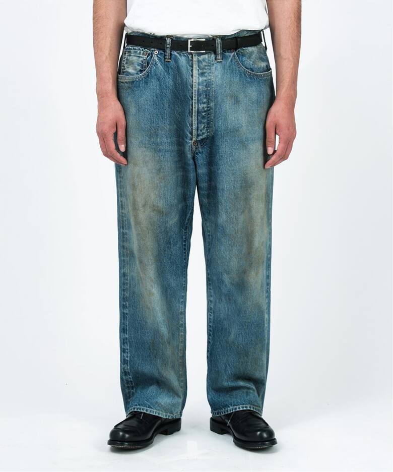 A.PRESSE/アプレッセ】 No.37 Washed Wide Denim Pants（デニムパンツ 