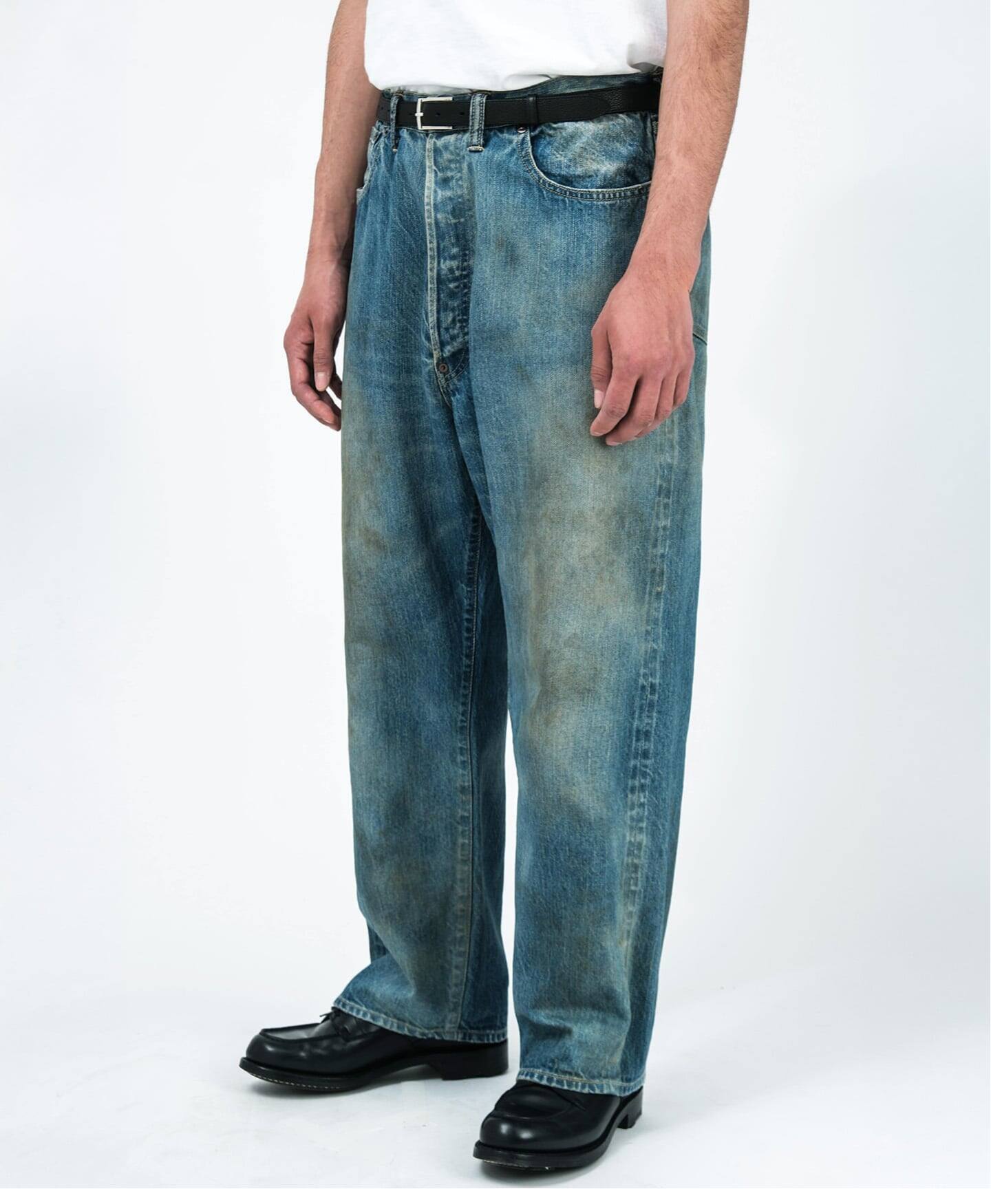 A.PRESSE/アプレッセ】 No.37 Washed Wide Denim Pants（デニムパンツ 