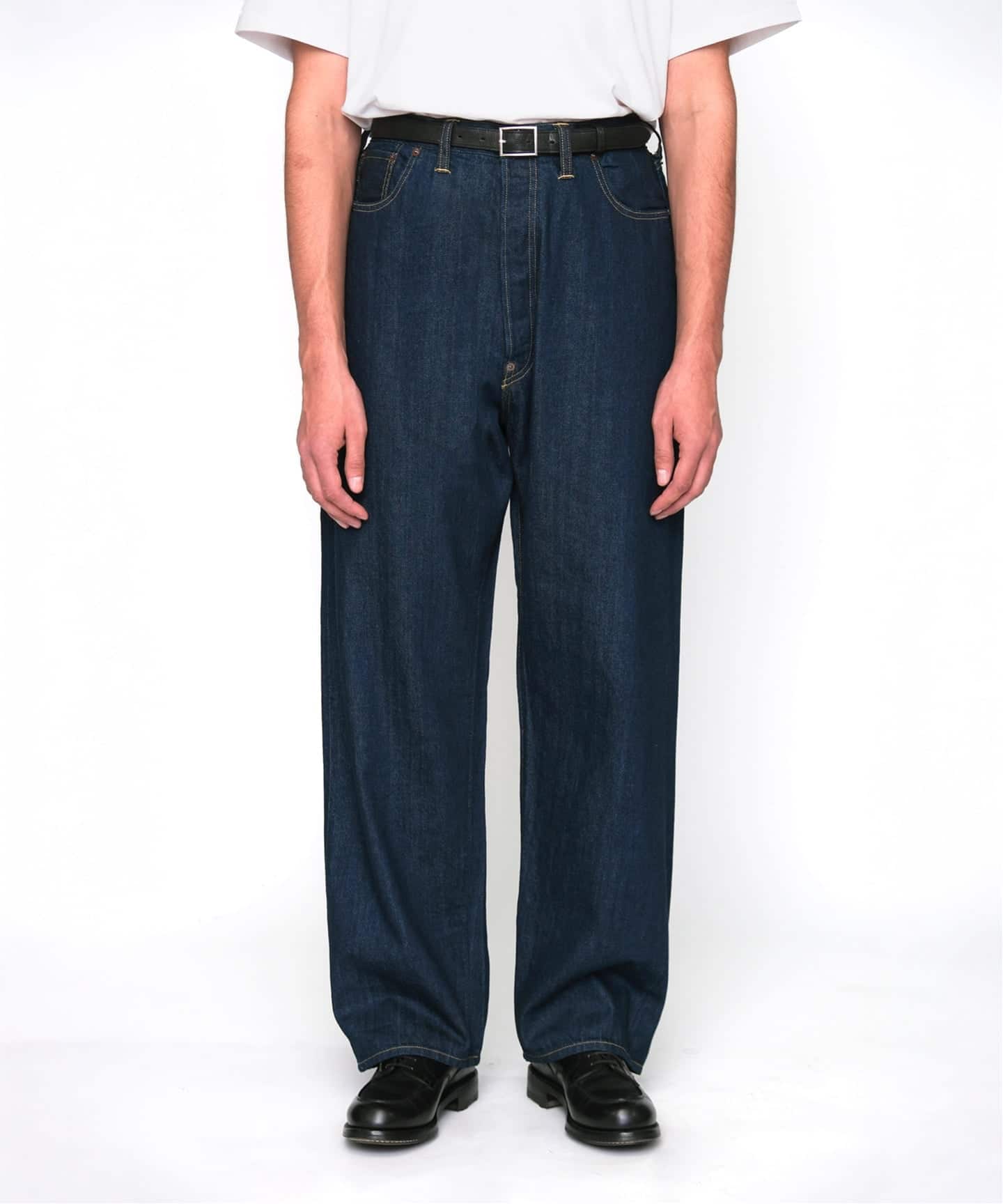 激レア新品アプレッセ for everyone Denim Pants サイズL A.PRESSE/アプレッセ】 No.22 Washed Wide Denim Pants（デニムパンツ